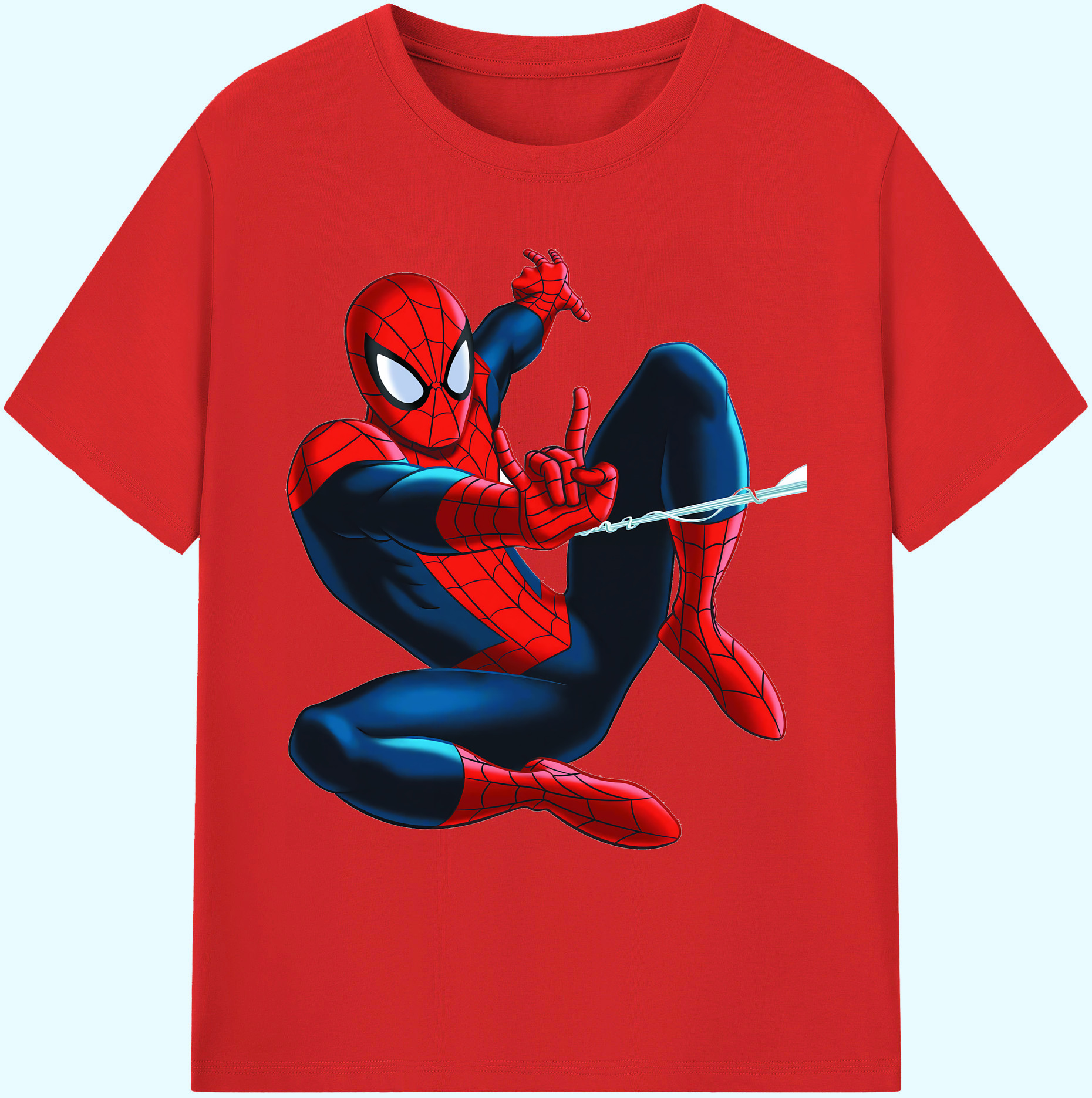 （画像用） Spider Man スパイダーマン 綿100％ メンズ半袖Tシャツ｜肌触りやわらか＆通気性