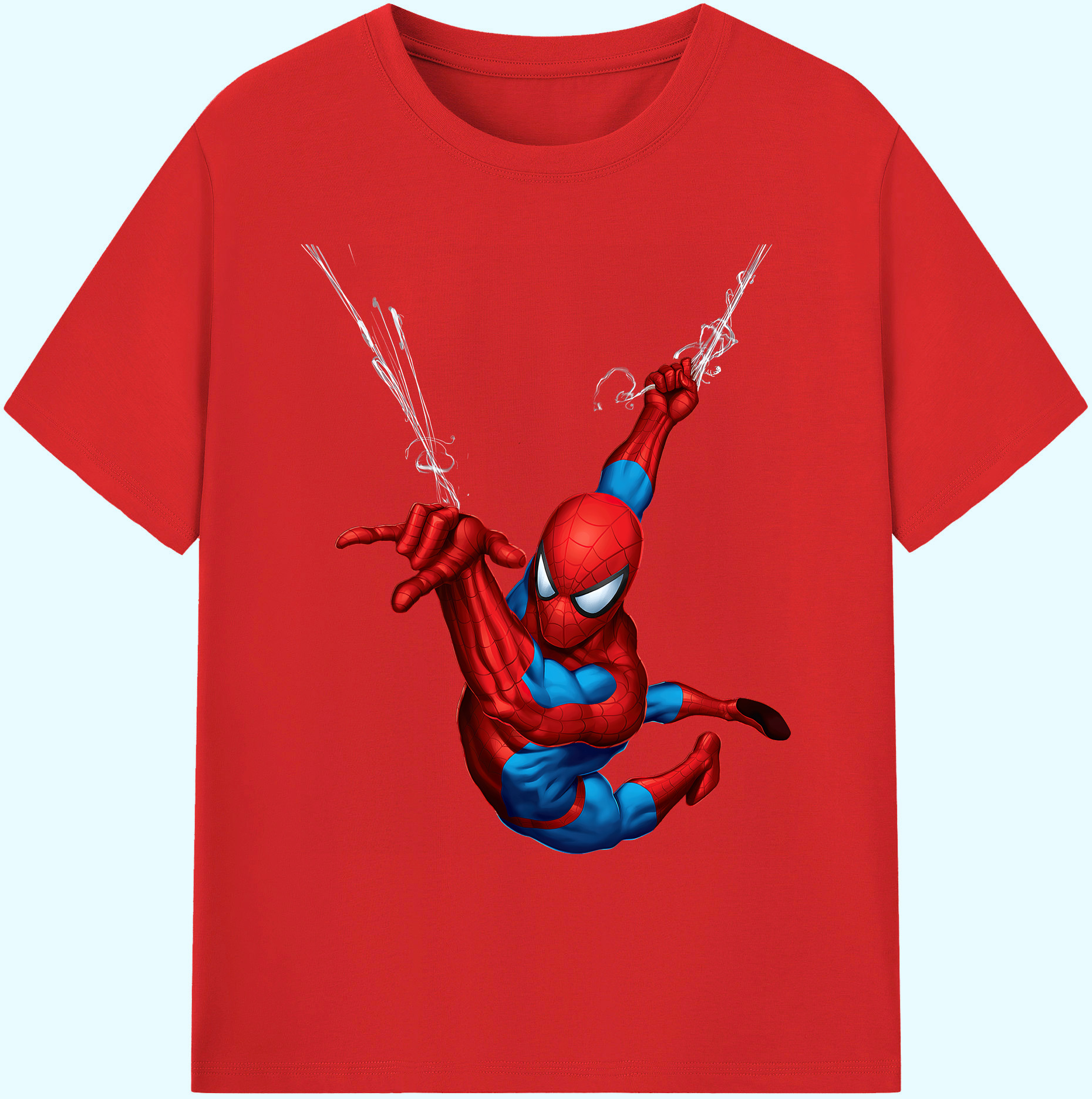 （画像用） Spider Man スパイダーマン 綿100％ メンズ半袖Tシャツ｜肌触りやわらか＆通気性