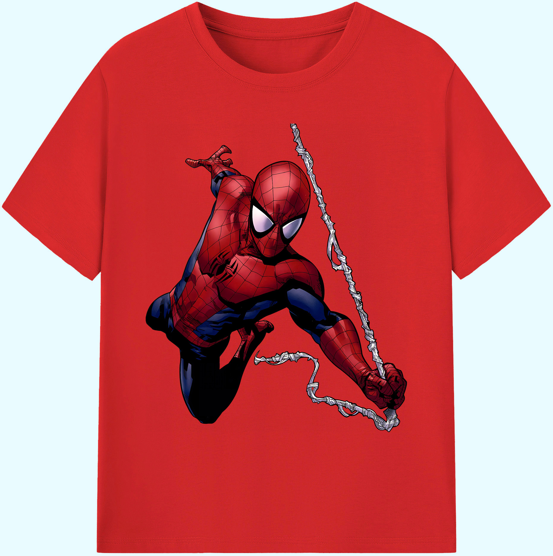 （画像用） Spider Man スパイダーマン 綿100％ メンズ半袖Tシャツ｜肌触りやわらか＆通気性