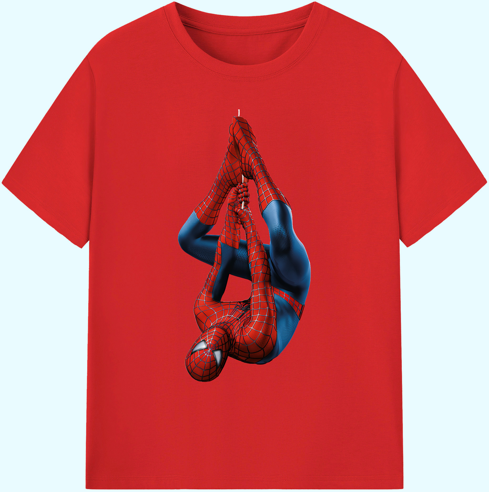 （画像用） Spider Man スパイダーマン 綿100％ メンズ半袖Tシャツ｜肌触りやわらか＆通気性