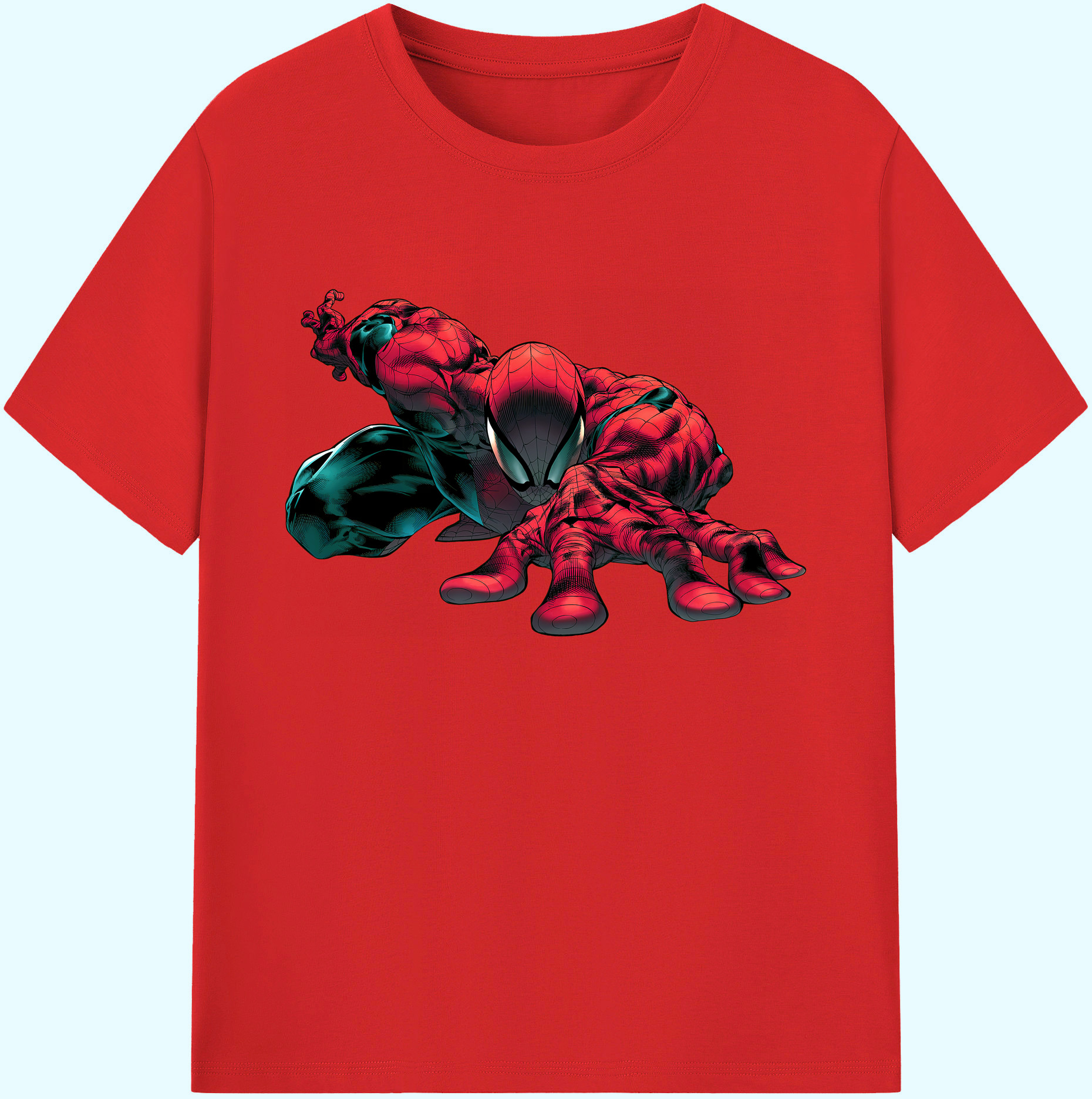 （画像用） Spider Man スパイダーマン 綿100％ メンズ半袖Tシャツ｜肌触りやわらか＆通気性