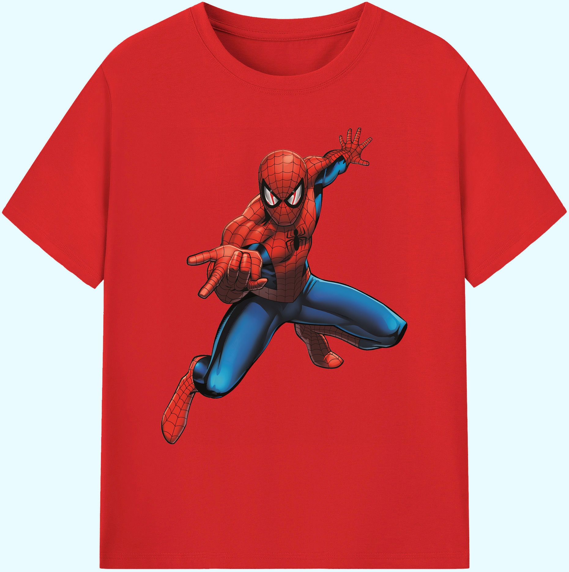 （画像用） Spider Man スパイダーマン 綿100％ メンズ半袖Tシャツ｜肌触りやわらか＆通気性