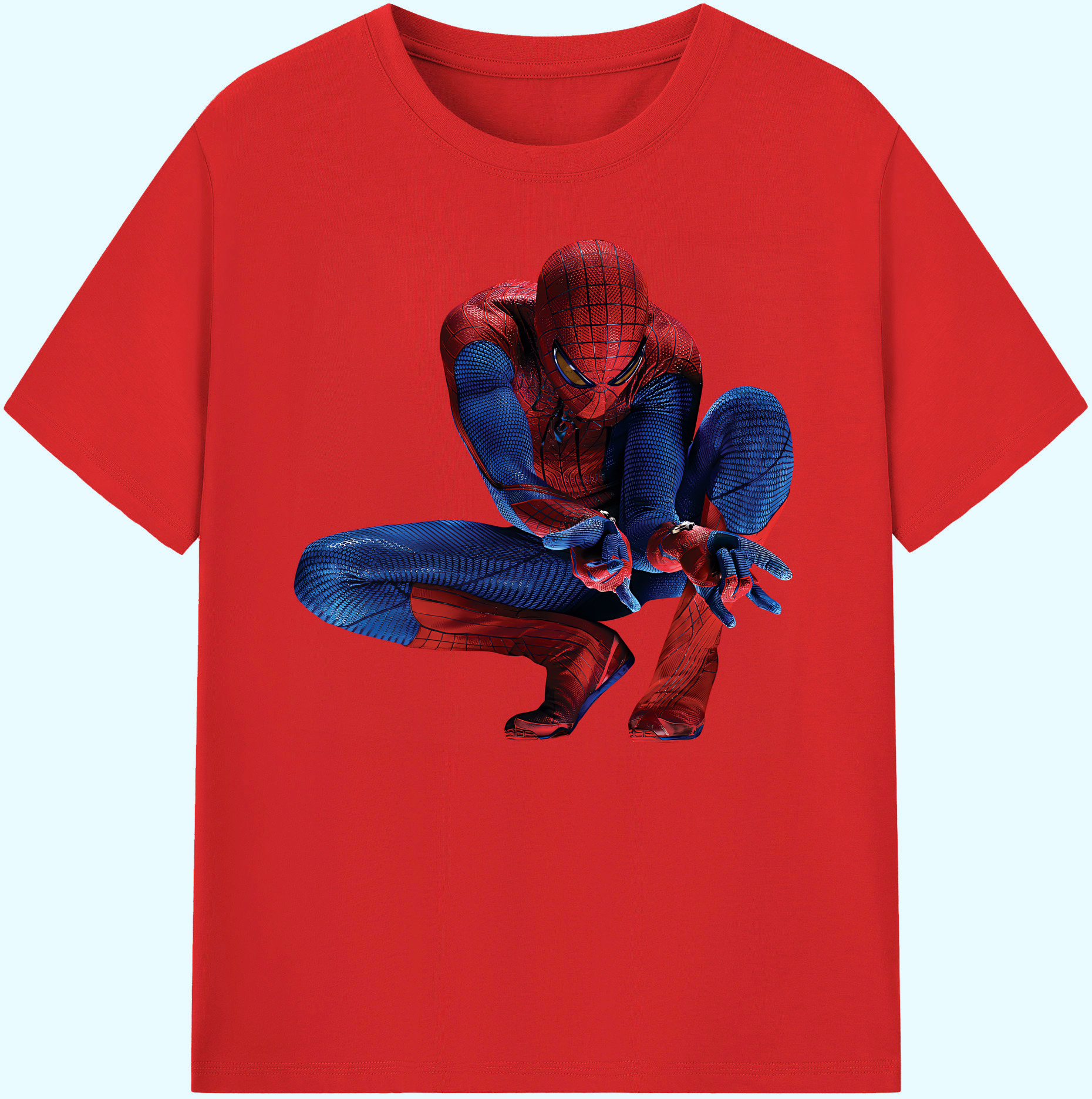 （画像用） Spider Man スパイダーマン 綿100％ メンズ半袖Tシャツ｜肌触りやわらか＆通気性