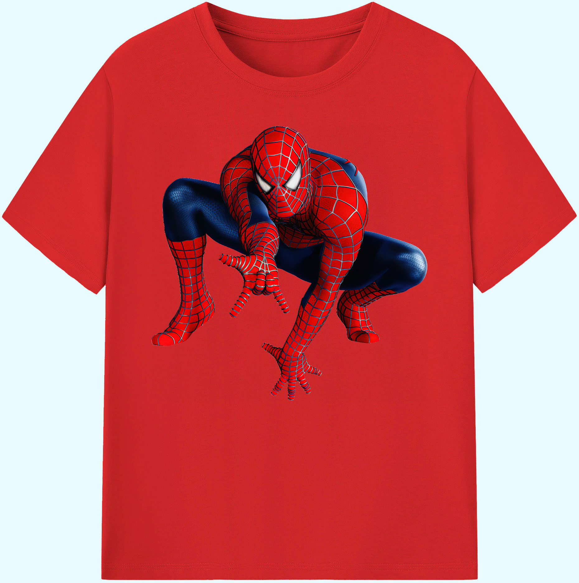 （画像用） Spider Man スパイダーマン 綿100％ メンズ半袖Tシャツ｜肌触りやわらか＆通気性