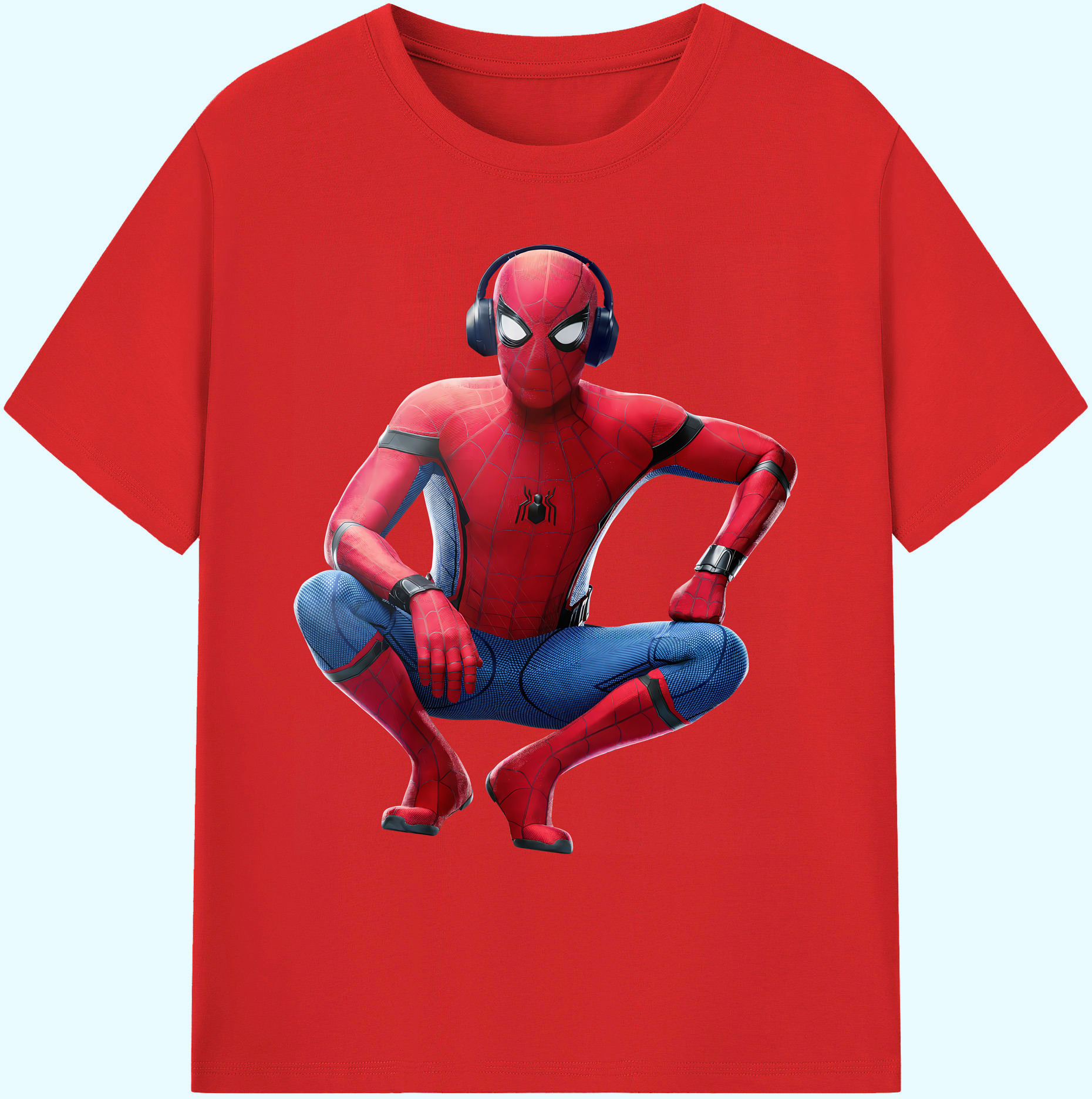 （画像用） Spider Man スパイダーマン 綿100％ メンズ半袖Tシャツ｜肌触りやわらか＆通気性