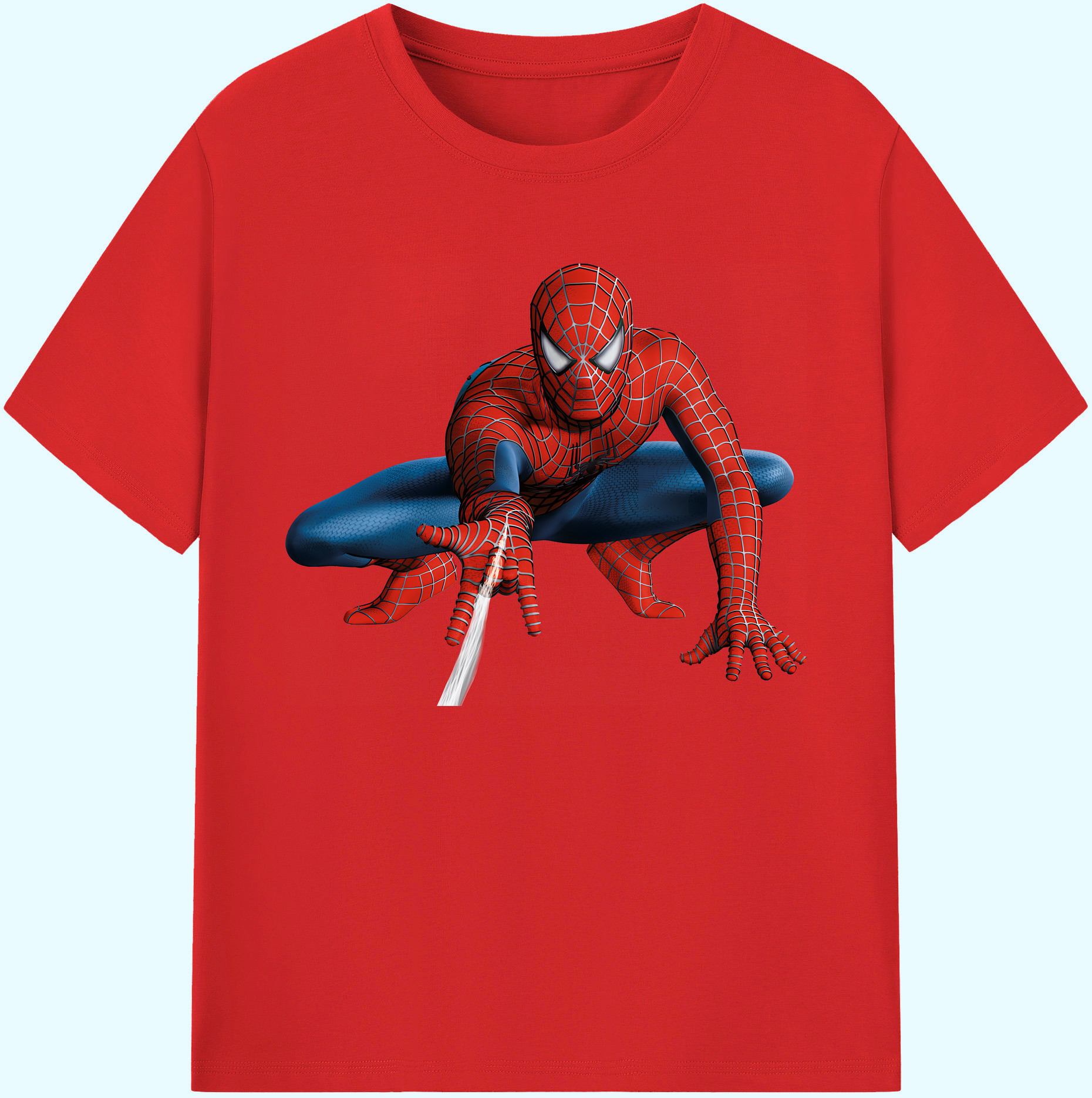（画像用） Spider Man スパイダーマン 綿100％ メンズ半袖Tシャツ｜肌触りやわらか＆通気性