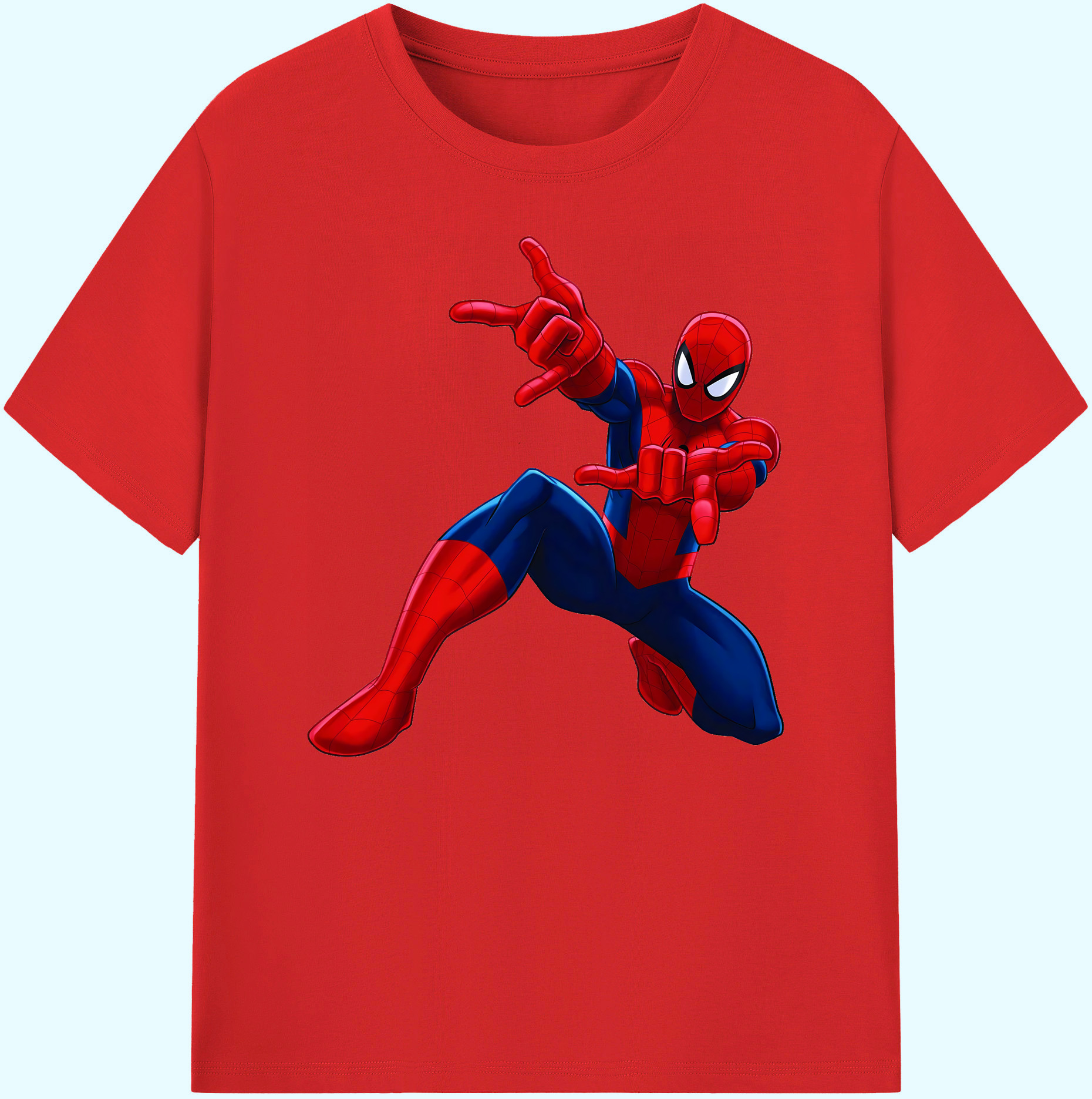 （画像用） Spider Man スパイダーマン 綿100％ メンズ半袖Tシャツ｜肌触りやわらか＆通気性