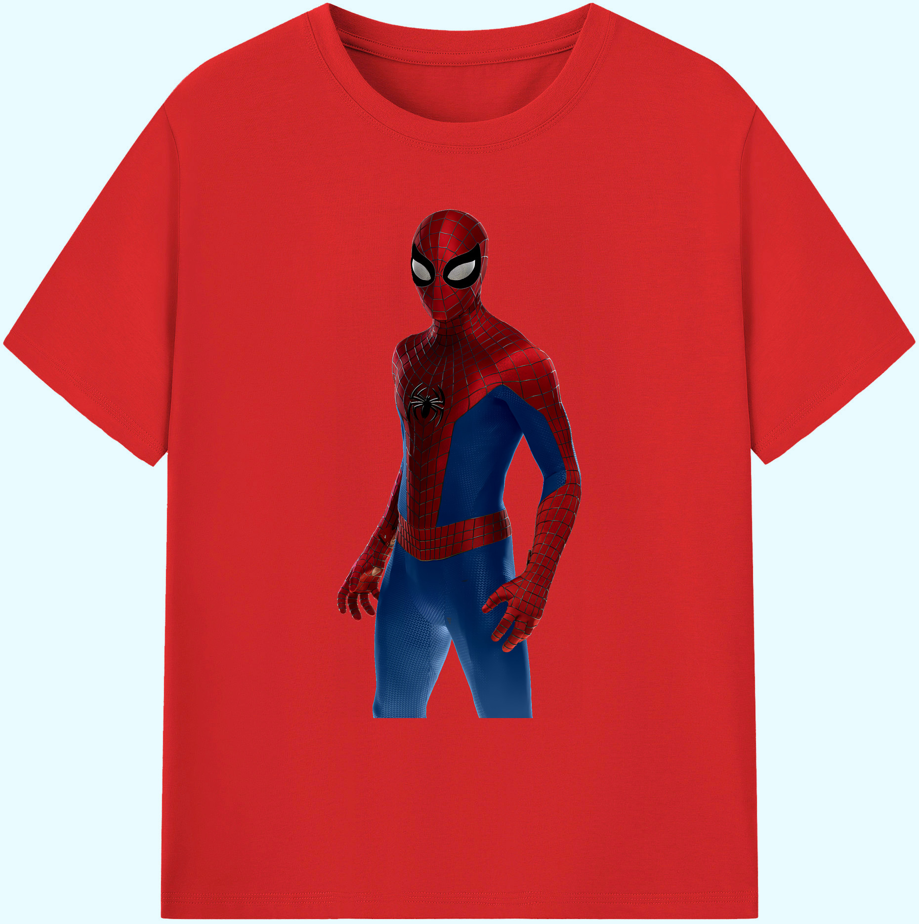 （画像用） Spider Man スパイダーマン 綿100％ メンズ半袖Tシャツ｜肌触りやわらか＆通気性