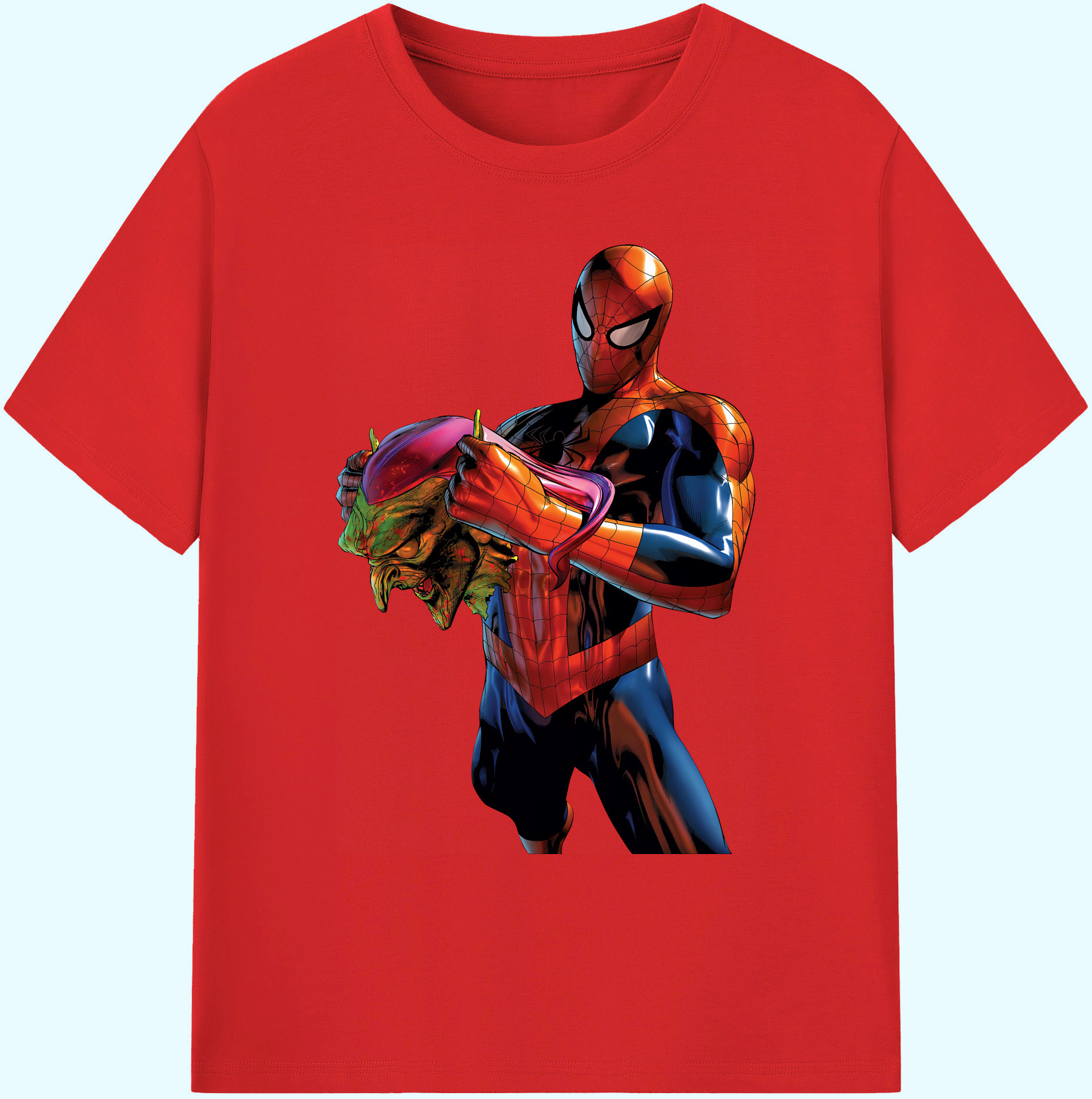 （画像用） Spider Man スパイダーマン 綿100％ メンズ半袖Tシャツ｜肌触りやわらか＆通気性