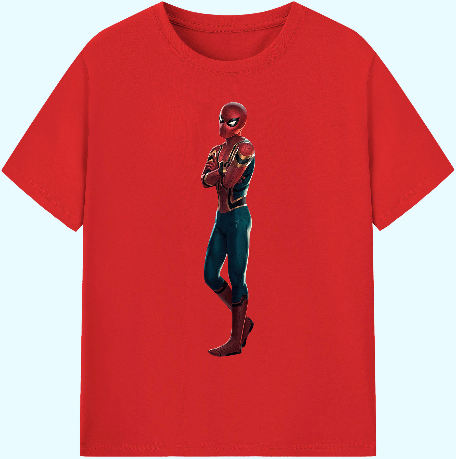 （画像用） Spider Man スパイダーマン 綿100％ メンズ半袖Tシャツ｜肌触りやわらか＆通気性