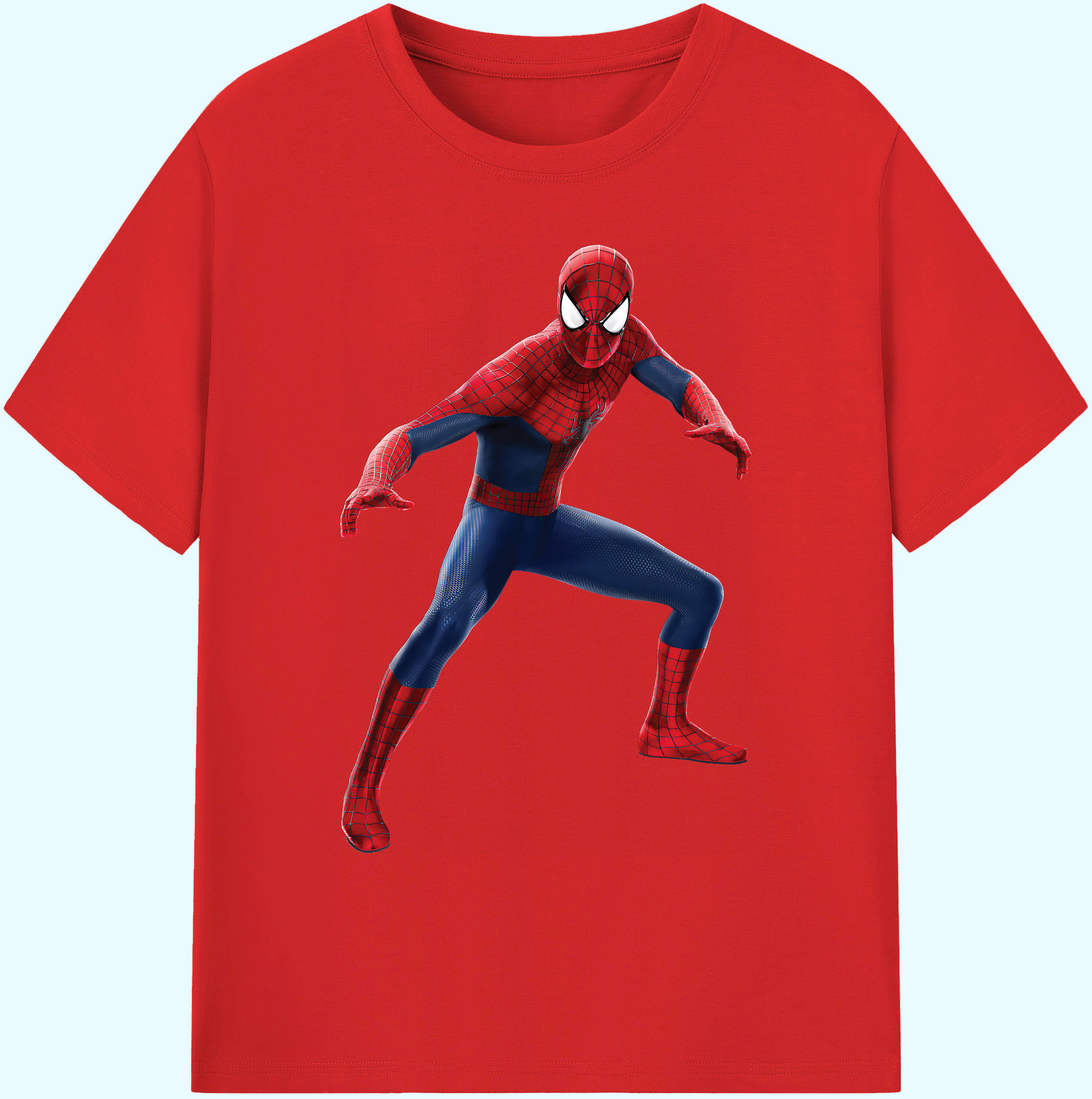 （画像用） Spider Man スパイダーマン 綿100％ メンズ半袖Tシャツ｜肌触りやわらか＆通気性