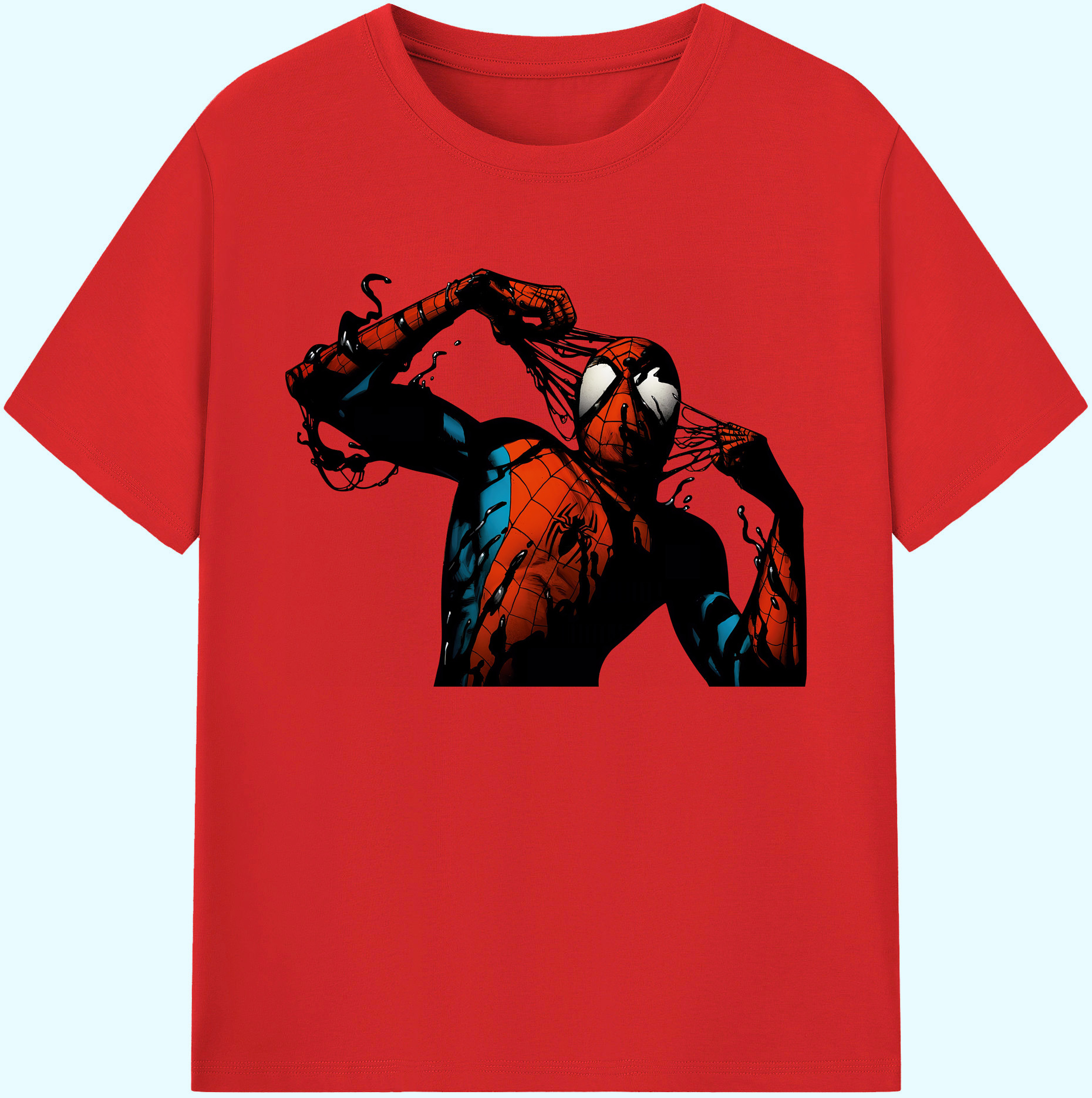 （画像用） Spider Man スパイダーマン 綿100％ メンズ半袖Tシャツ｜肌触りやわらか＆通気性