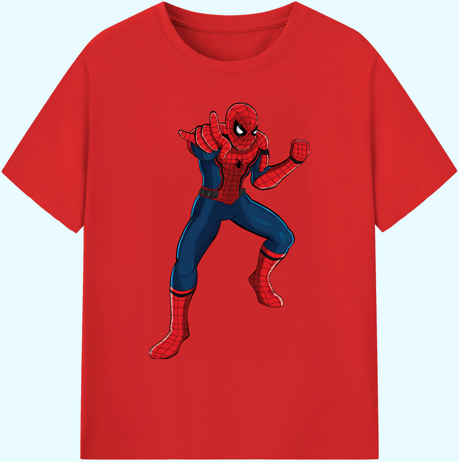 （画像用） Spider Man スパイダーマン 綿100％ メンズ半袖Tシャツ｜肌触りやわらか＆通気性
