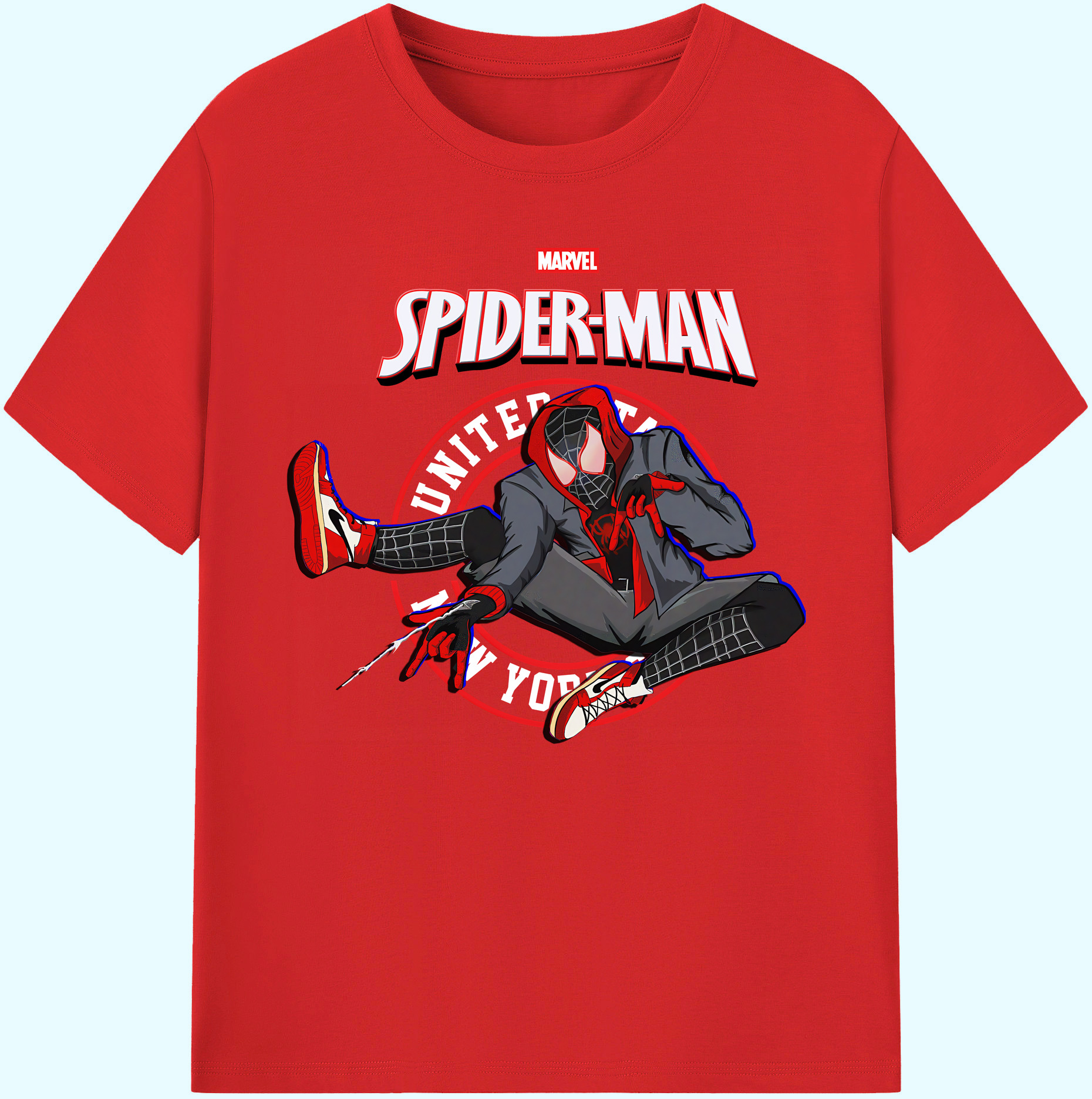 （画像用） Spider Man スパイダーマン 綿100％ メンズ半袖Tシャツ｜肌触りやわらか＆通気性