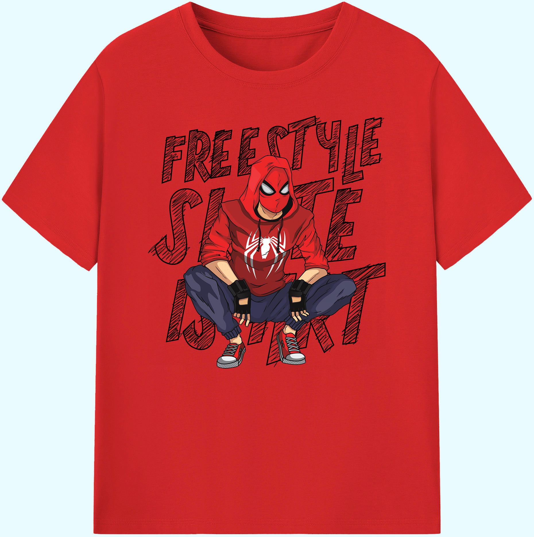 （画像用） Spider Man スパイダーマン 綿100％ メンズ半袖Tシャツ｜肌触りやわらか＆通気性