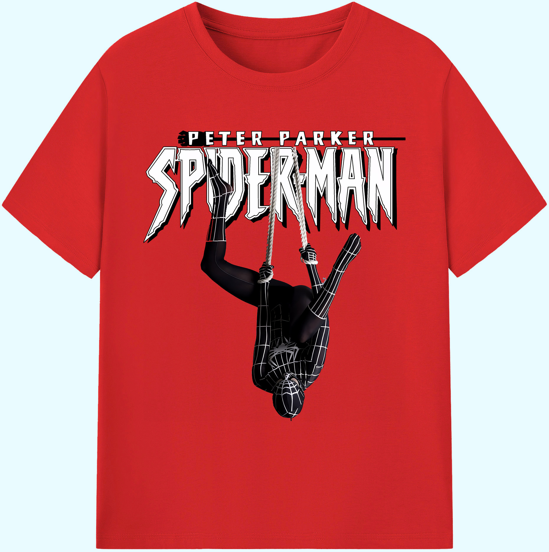 （画像用） Spider Man スパイダーマン 綿100％ メンズ半袖Tシャツ｜肌触りやわらか＆通気性