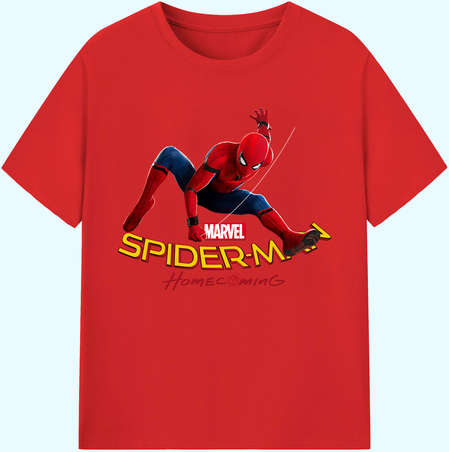 （画像用） Spider Man スパイダーマン 綿100％ メンズ半袖Tシャツ｜肌触りやわらか＆通気性