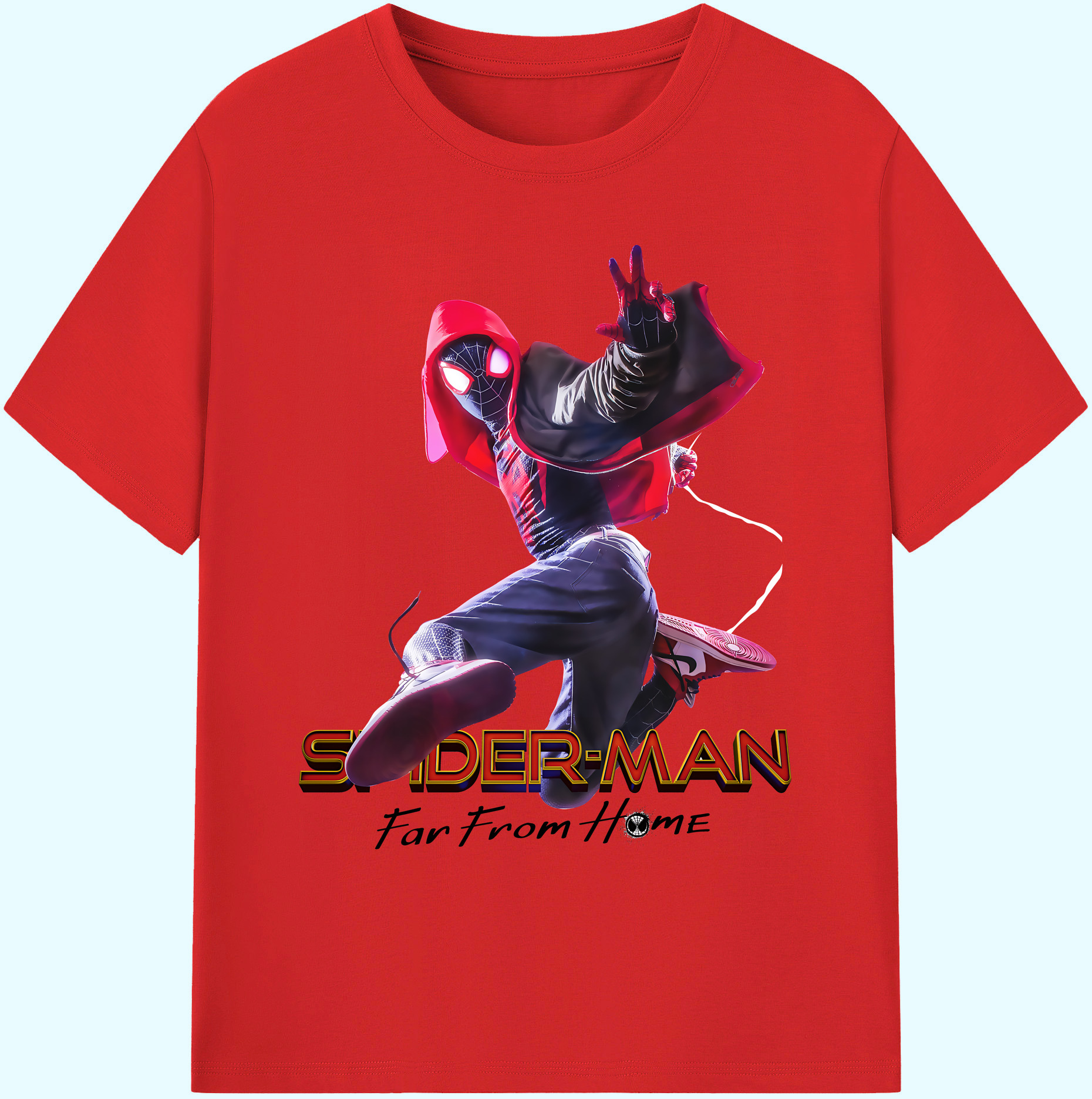 （画像用） Spider Man スパイダーマン 綿100％ メンズ半袖Tシャツ｜肌触りやわらか＆通気性