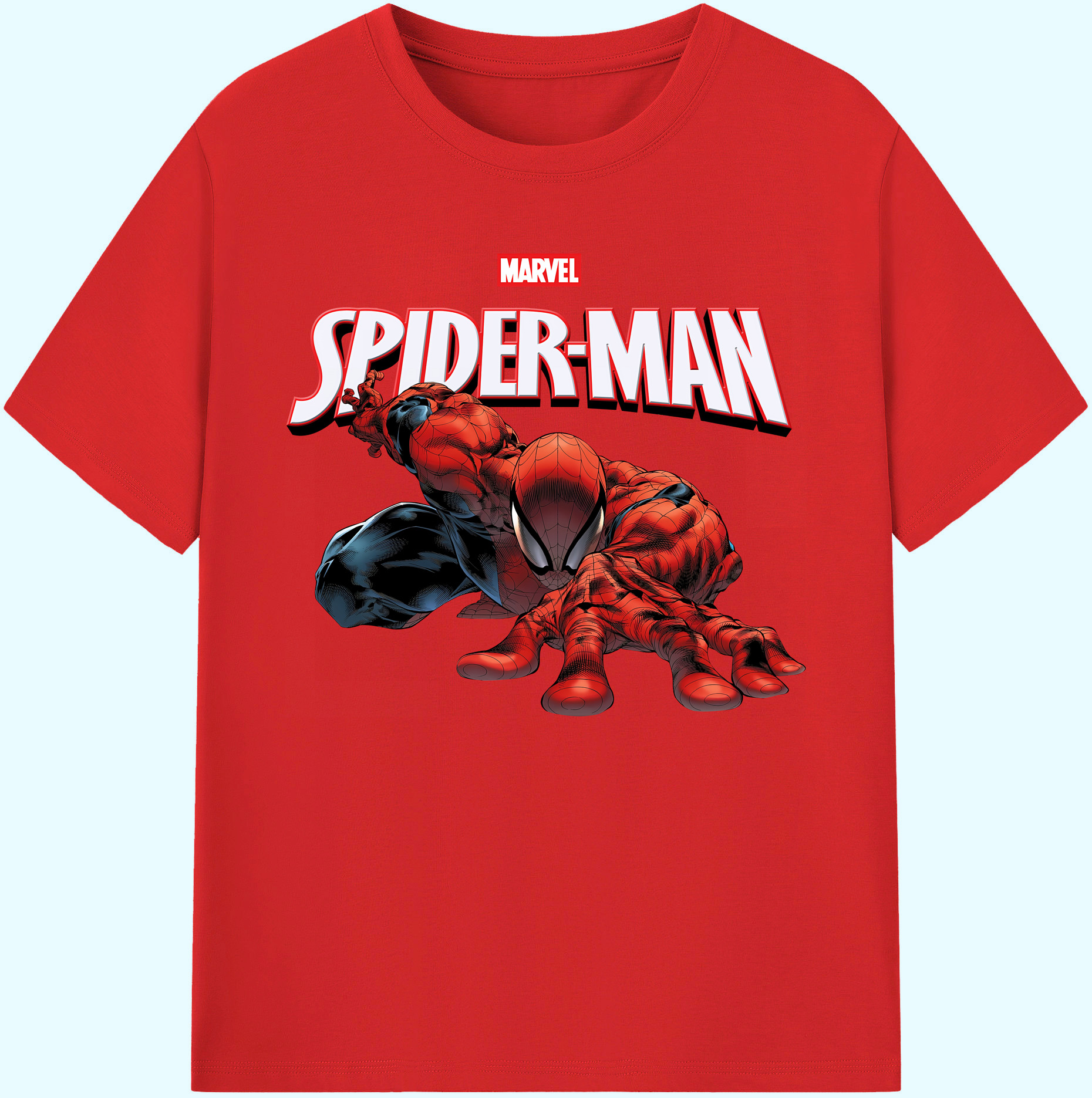 （画像用） Spider Man スパイダーマン 綿100％ メンズ半袖Tシャツ｜肌触りやわらか＆通気性