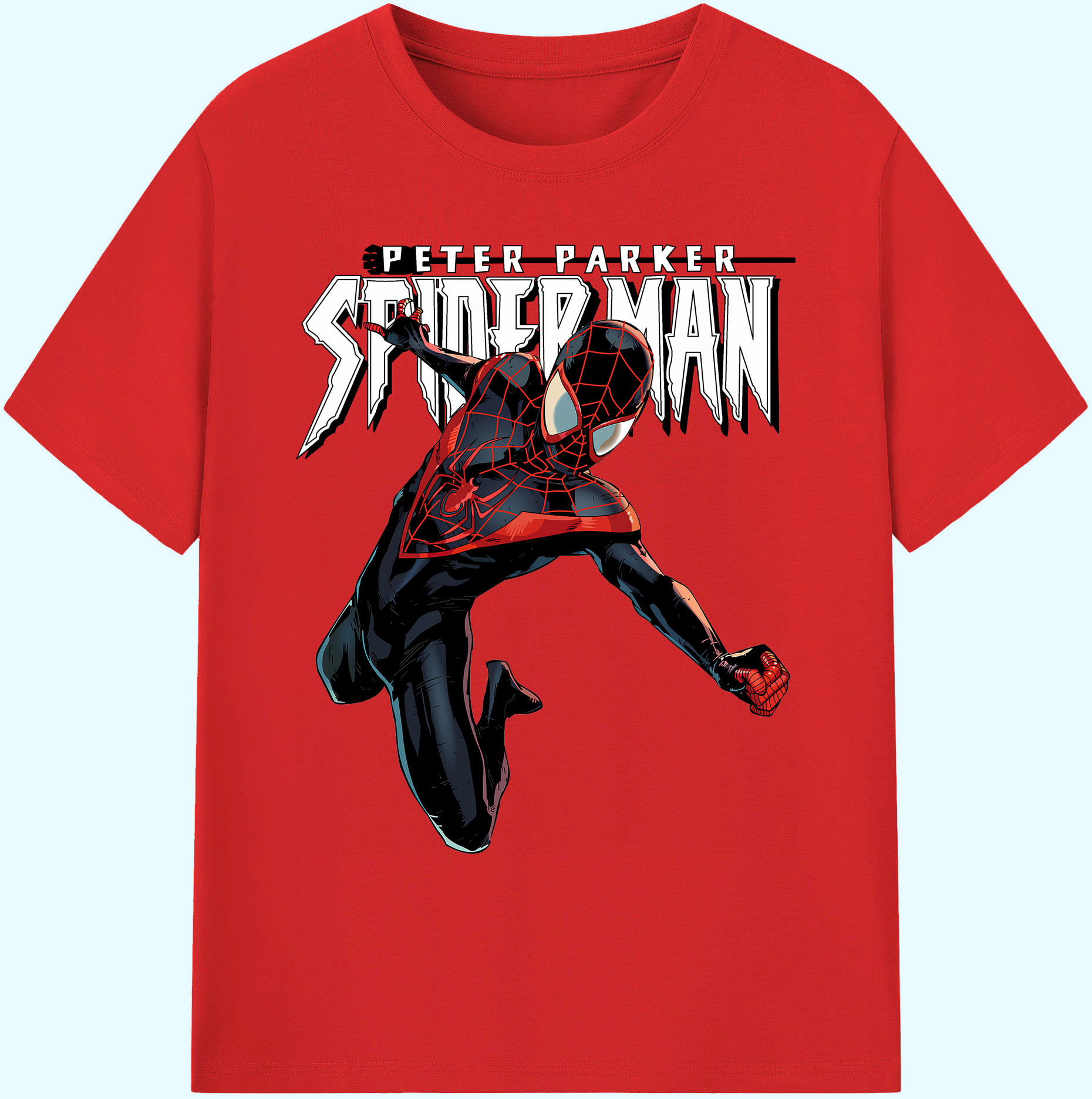 （画像用） Spider Man スパイダーマン 綿100％ メンズ半袖Tシャツ｜肌触りやわらか＆通気性