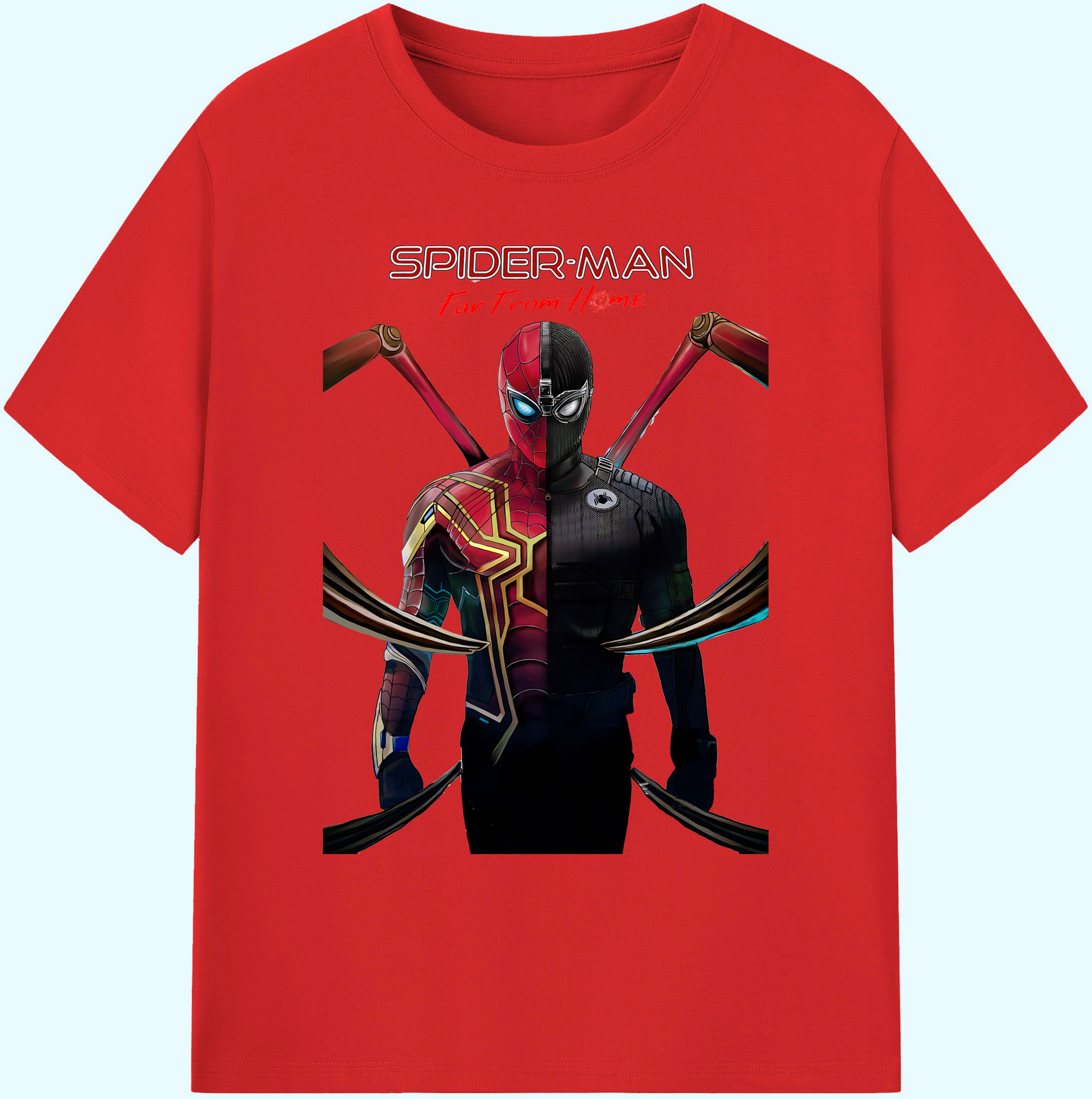 （画像用） Spider Man スパイダーマン 綿100％ メンズ半袖Tシャツ｜肌触りやわらか＆通気性