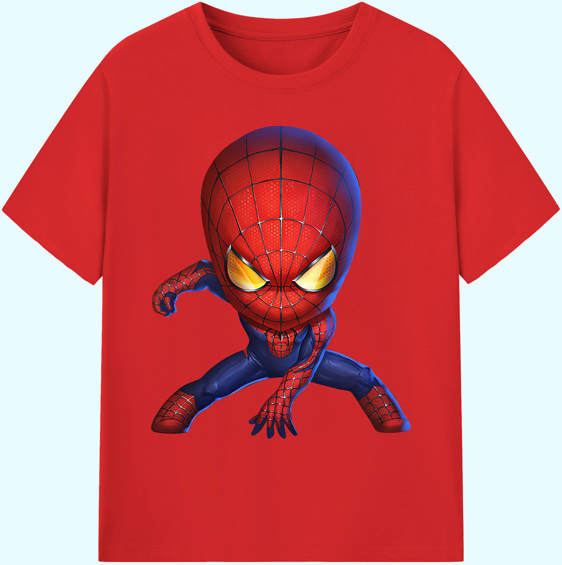 （画像用） Spider Man スパイダーマン 綿100％ メンズ半袖Tシャツ｜肌触りやわらか＆通気性