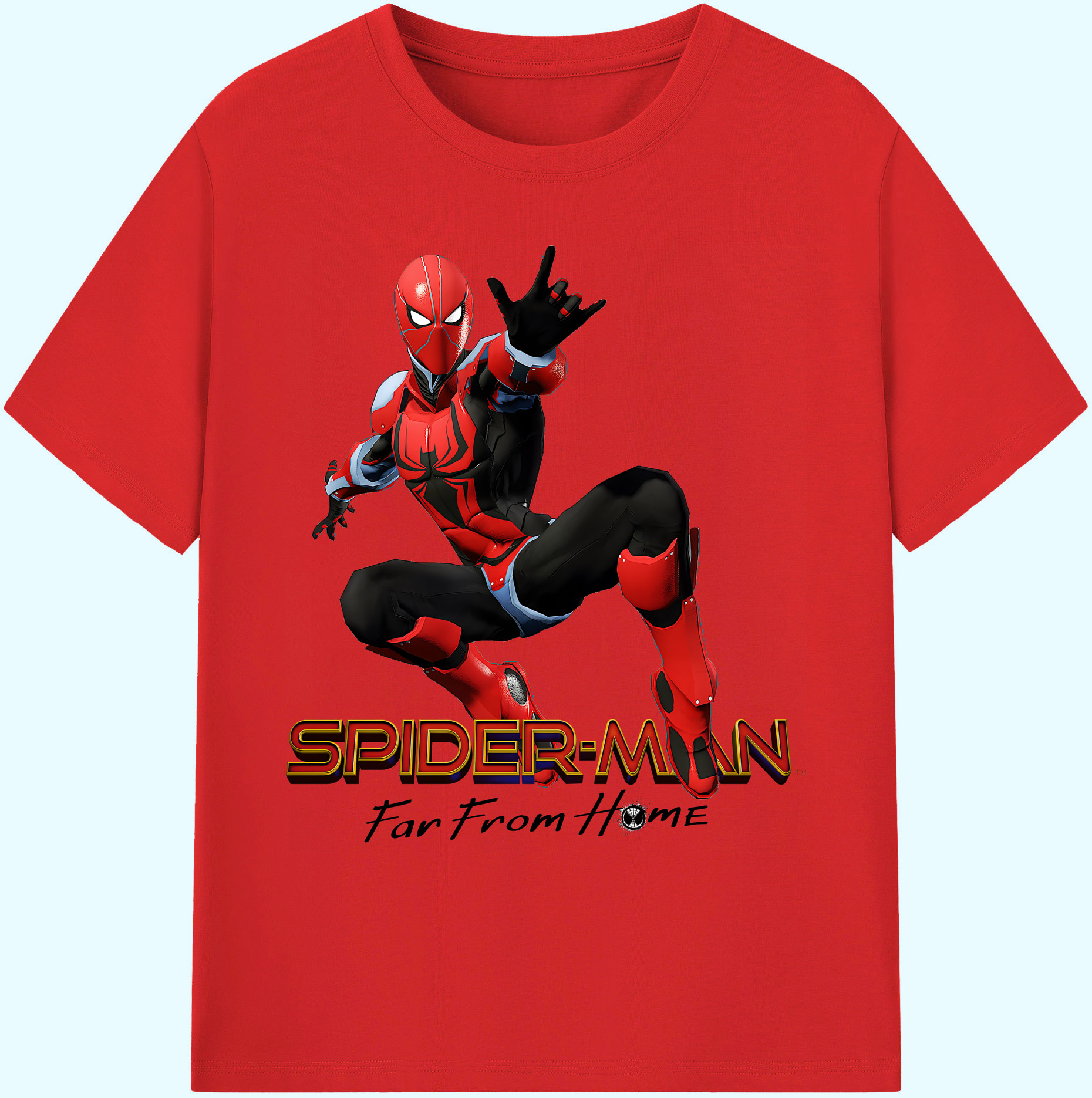 （画像用） Spider Man スパイダーマン 綿100％ メンズ半袖Tシャツ｜肌触りやわらか＆通気性