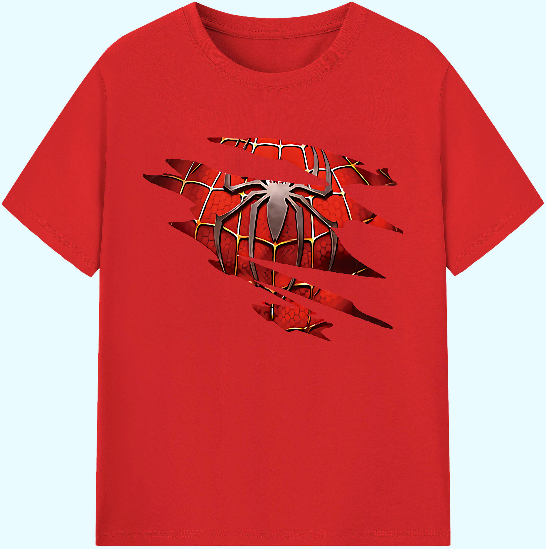 （画像用） Spider Man スパイダーマン 綿100％ メンズ半袖Tシャツ｜肌触りやわらか＆通気性