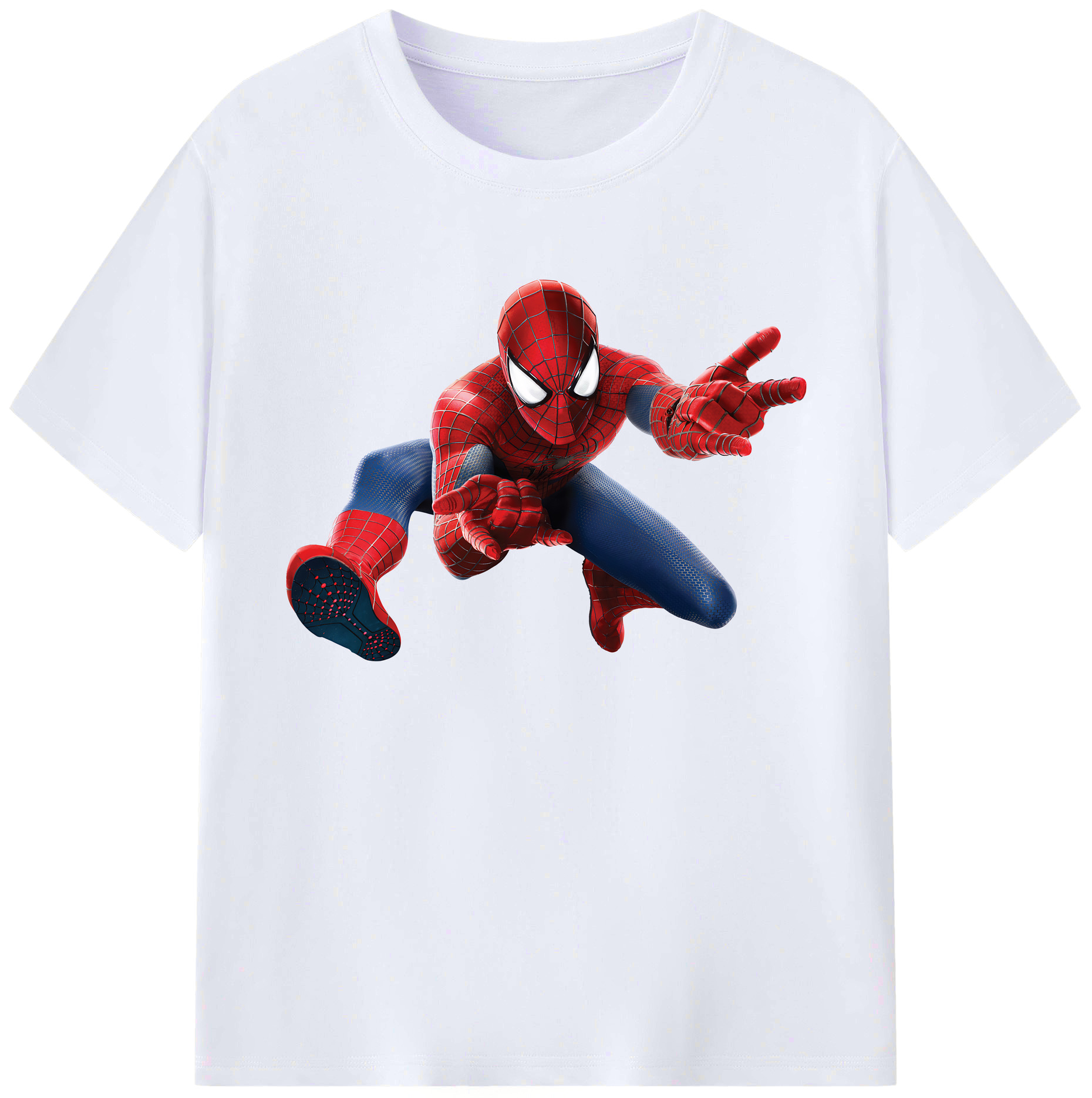 （画像用） Spider Man スパイダーマン 綿100％ メンズ半袖Tシャツ｜肌触りやわらか＆通気性