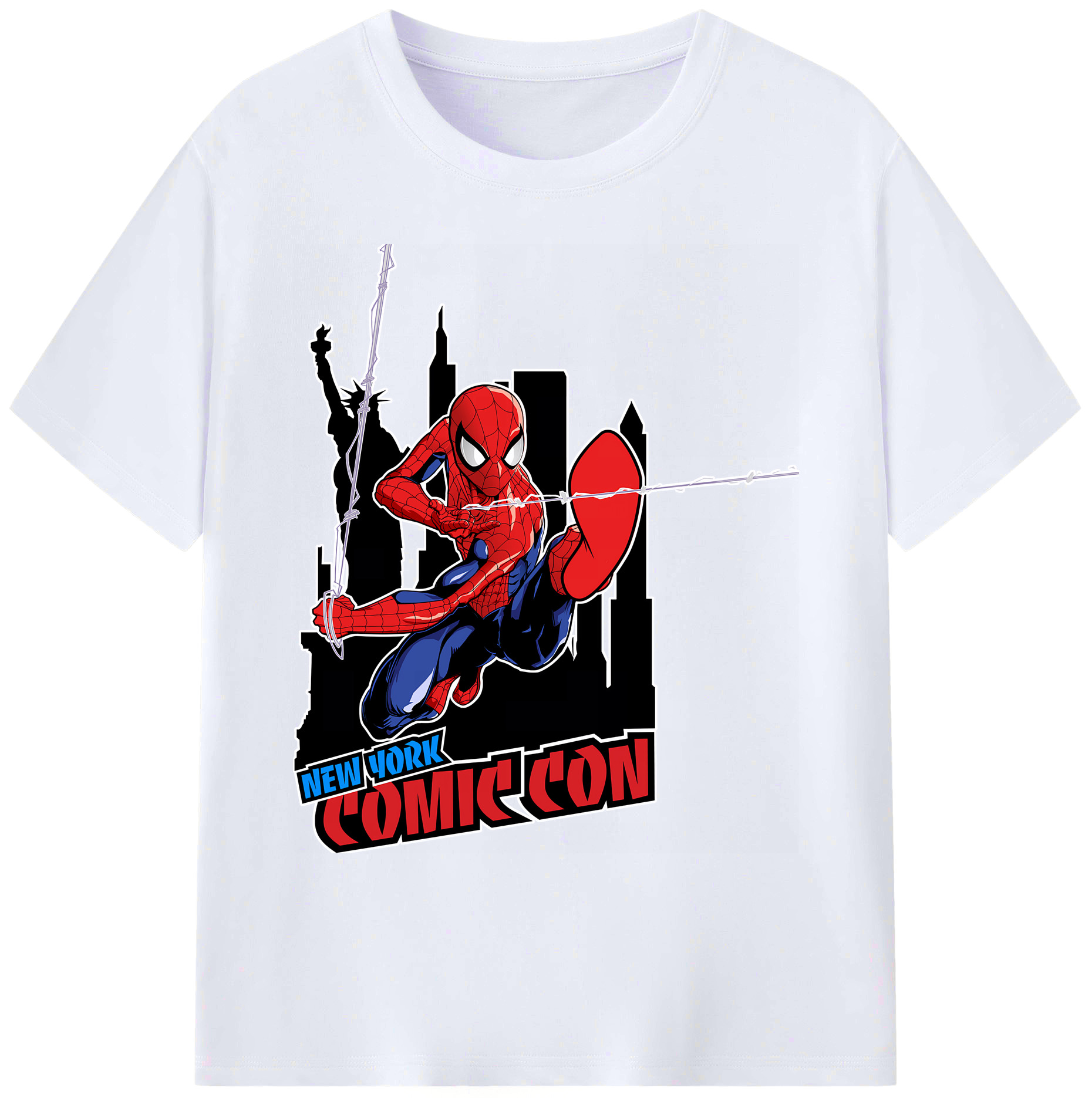 （画像用） Spider Man スパイダーマン 綿100％ メンズ半袖Tシャツ｜肌触りやわらか＆通気性