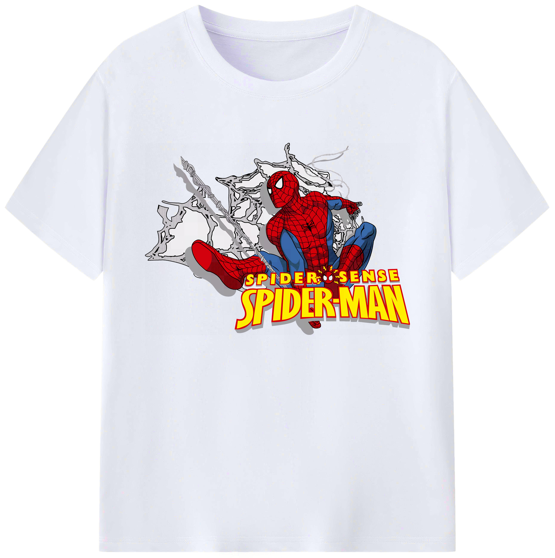 （画像用） Spider Man スパイダーマン 綿100％ メンズ半袖Tシャツ｜肌触りやわらか＆通気性