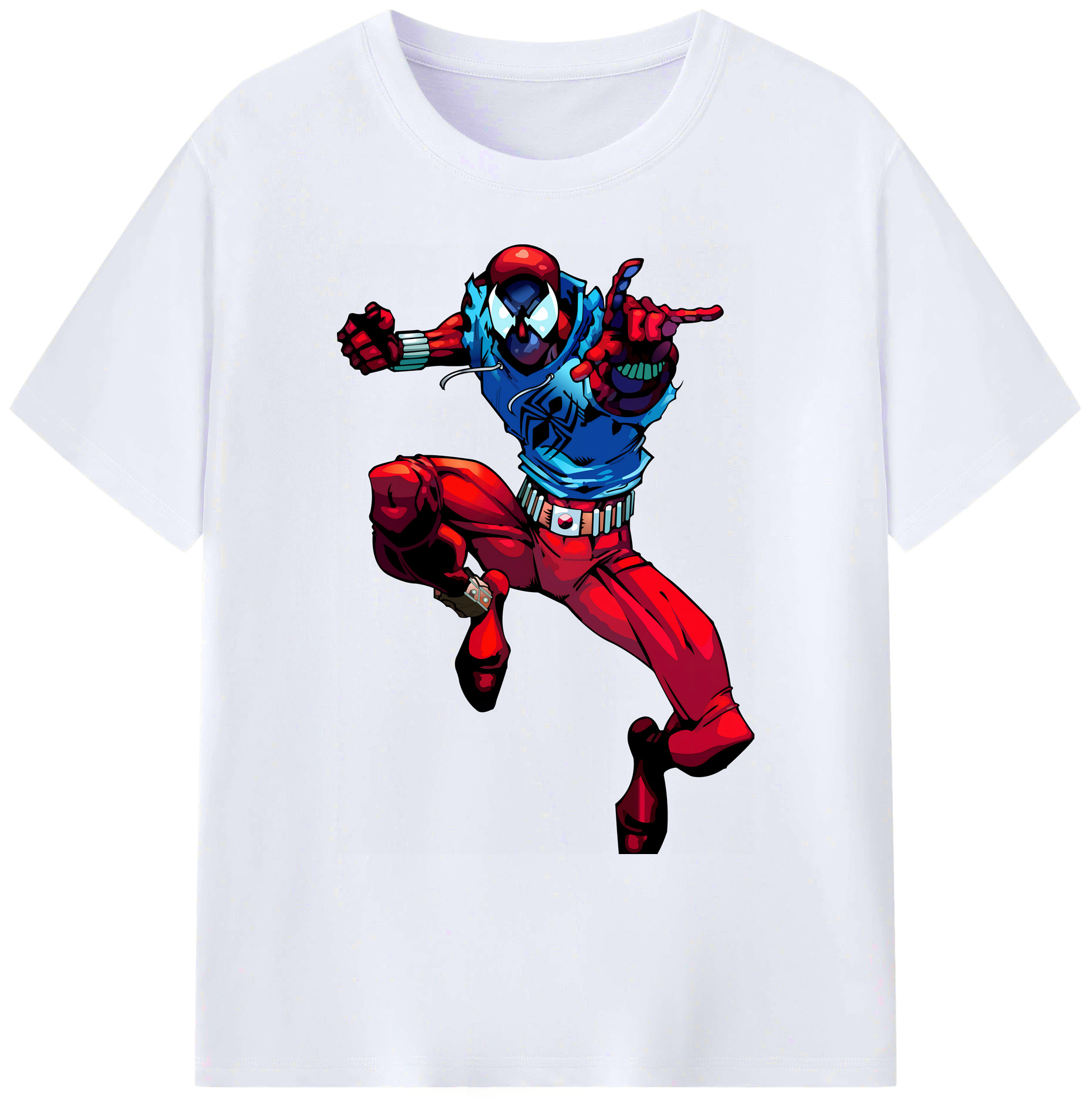 （画像用） Spider Man スパイダーマン 綿100％ メンズ半袖Tシャツ｜肌触りやわらか＆通気性