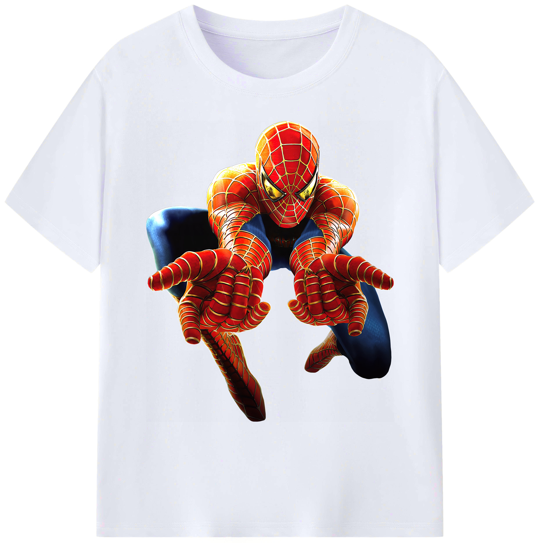 （画像用） Spider Man スパイダーマン 綿100％ メンズ半袖Tシャツ｜肌触りやわらか＆通気性