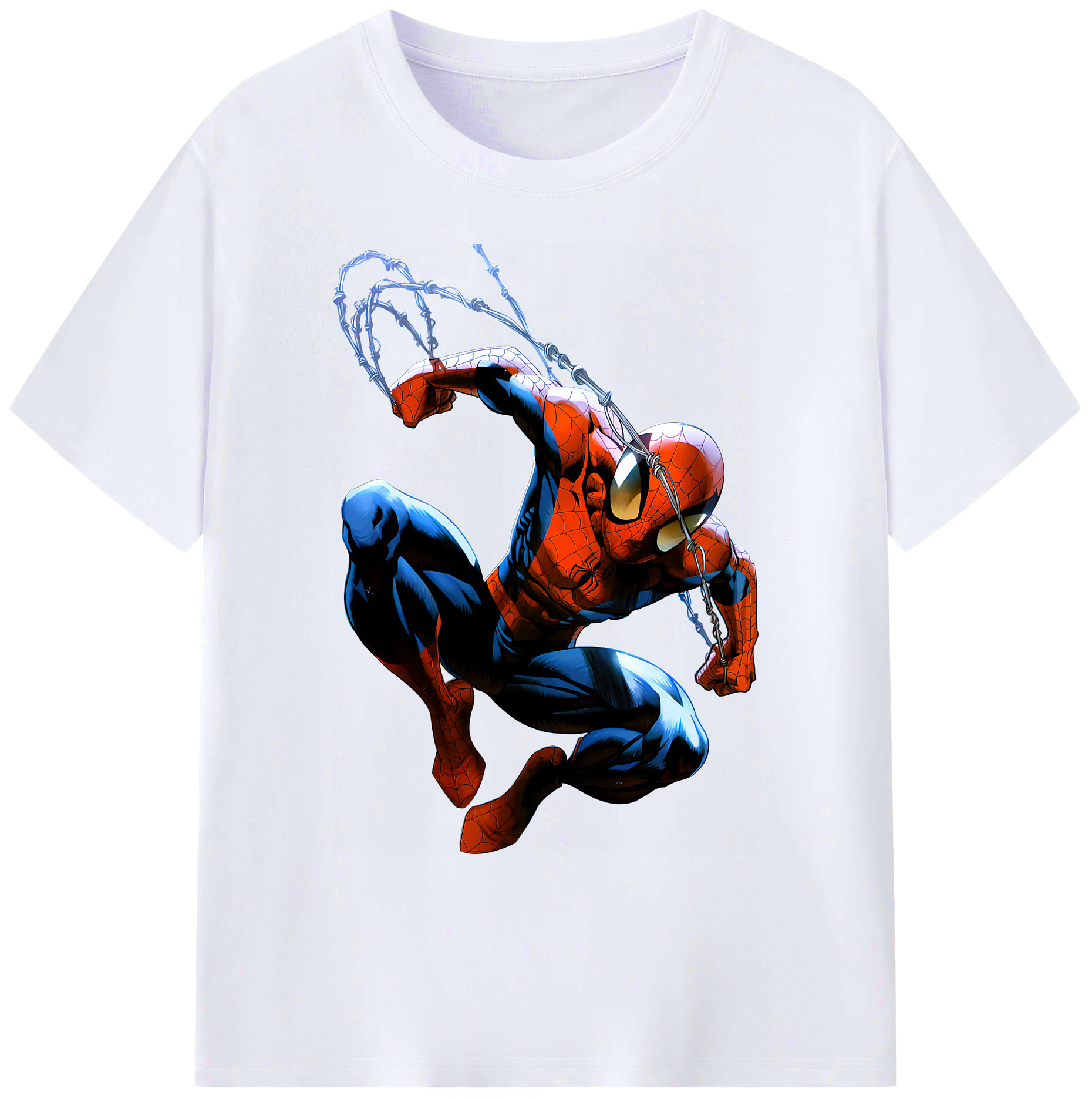 （画像用） Spider Man スパイダーマン 綿100％ メンズ半袖Tシャツ｜肌触りやわらか＆通気性