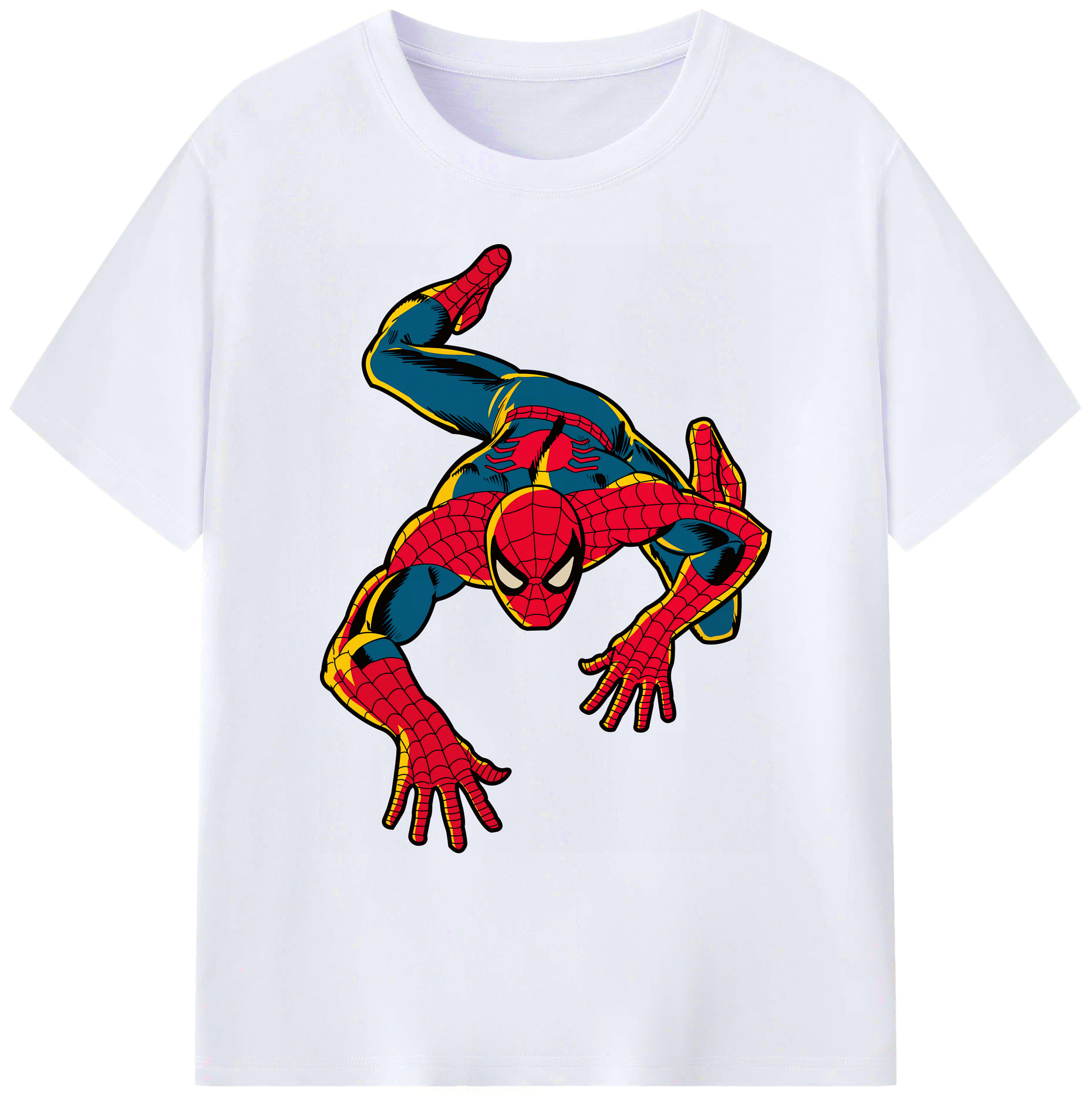 （画像用） Spider Man スパイダーマン 綿100％ メンズ半袖Tシャツ｜肌触りやわらか＆通気性