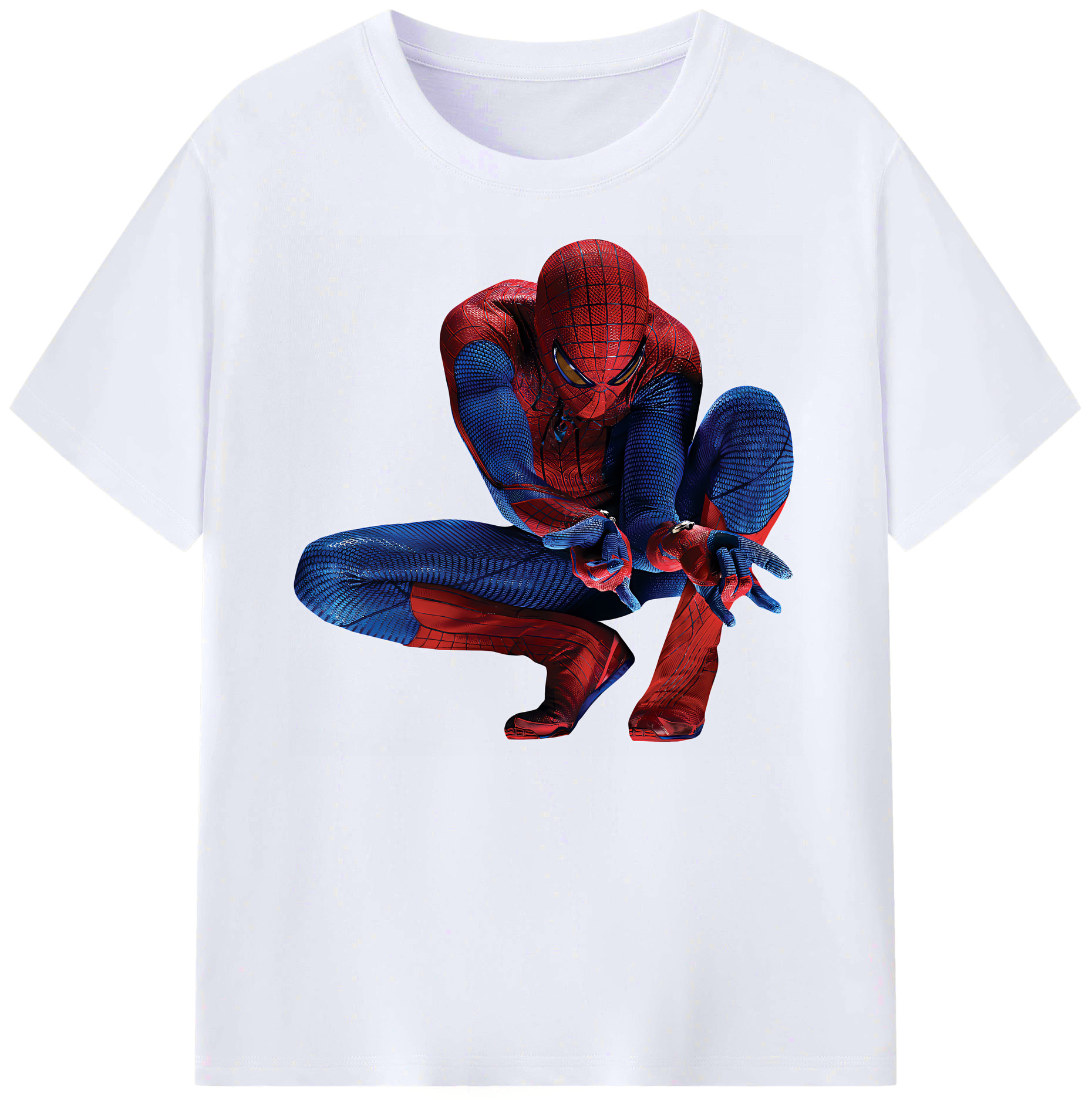 （画像用） Spider Man スパイダーマン 綿100％ メンズ半袖Tシャツ｜肌触りやわらか＆通気性
