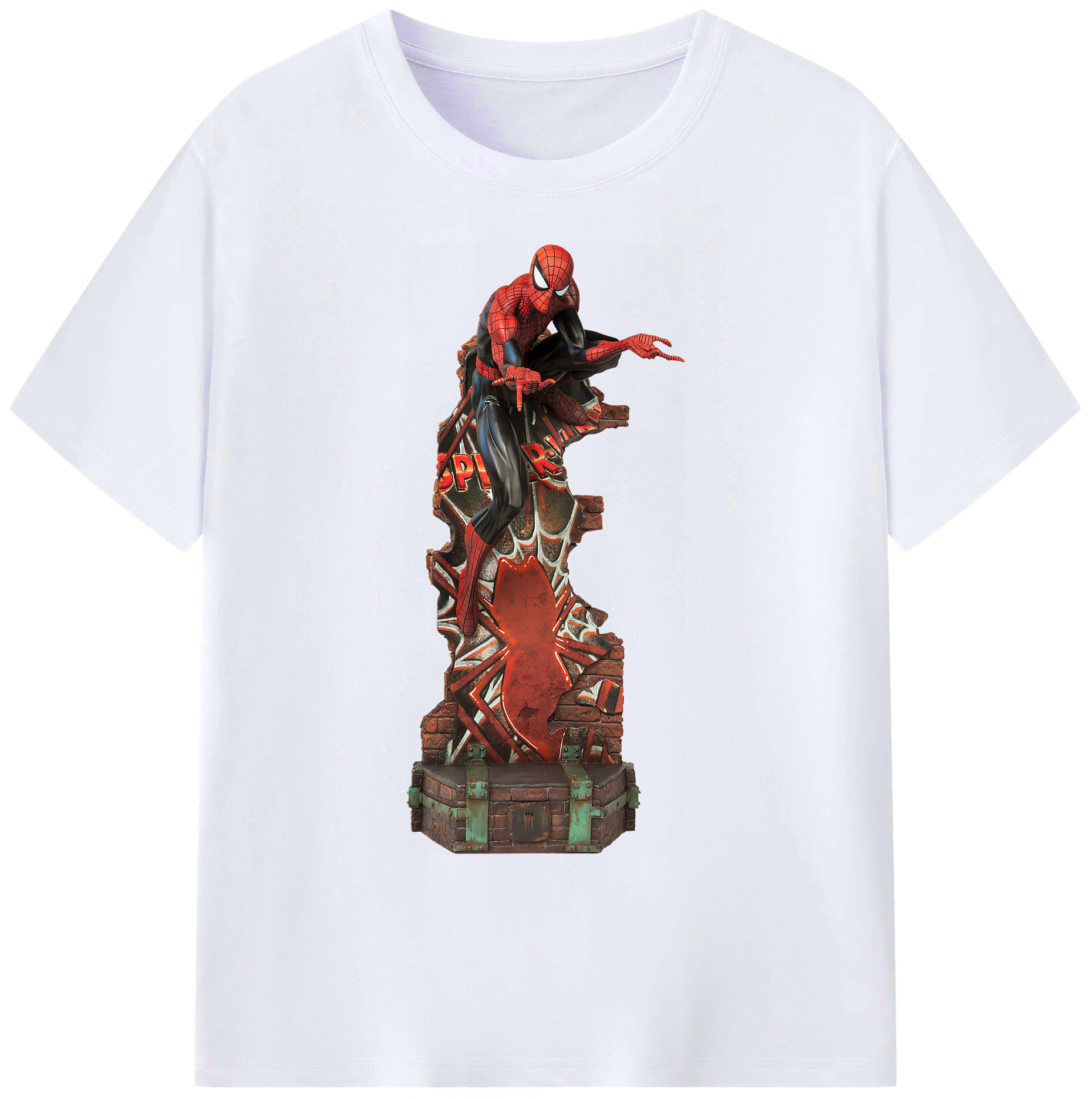 （画像用） Spider Man スパイダーマン 綿100％ メンズ半袖Tシャツ｜肌触りやわらか＆通気性