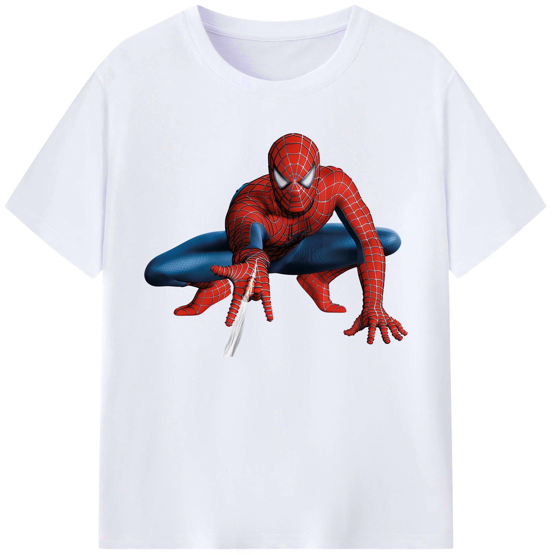 （画像用） Spider Man スパイダーマン 綿100％ メンズ半袖Tシャツ｜肌触りやわらか＆通気性