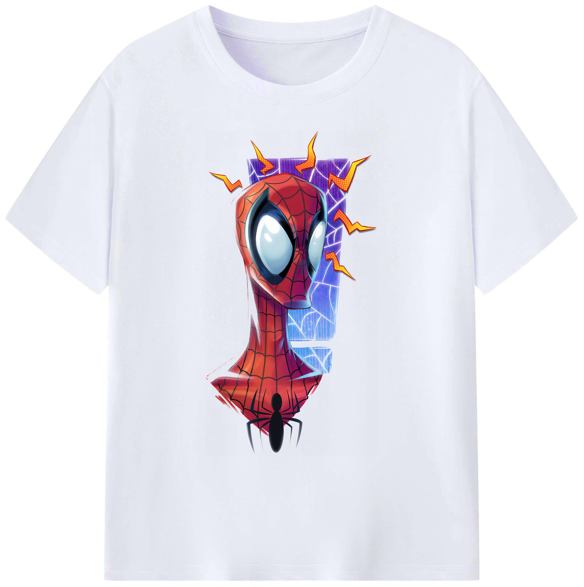 （画像用） Spider Man スパイダーマン 綿100％ メンズ半袖Tシャツ｜肌触りやわらか＆通気性