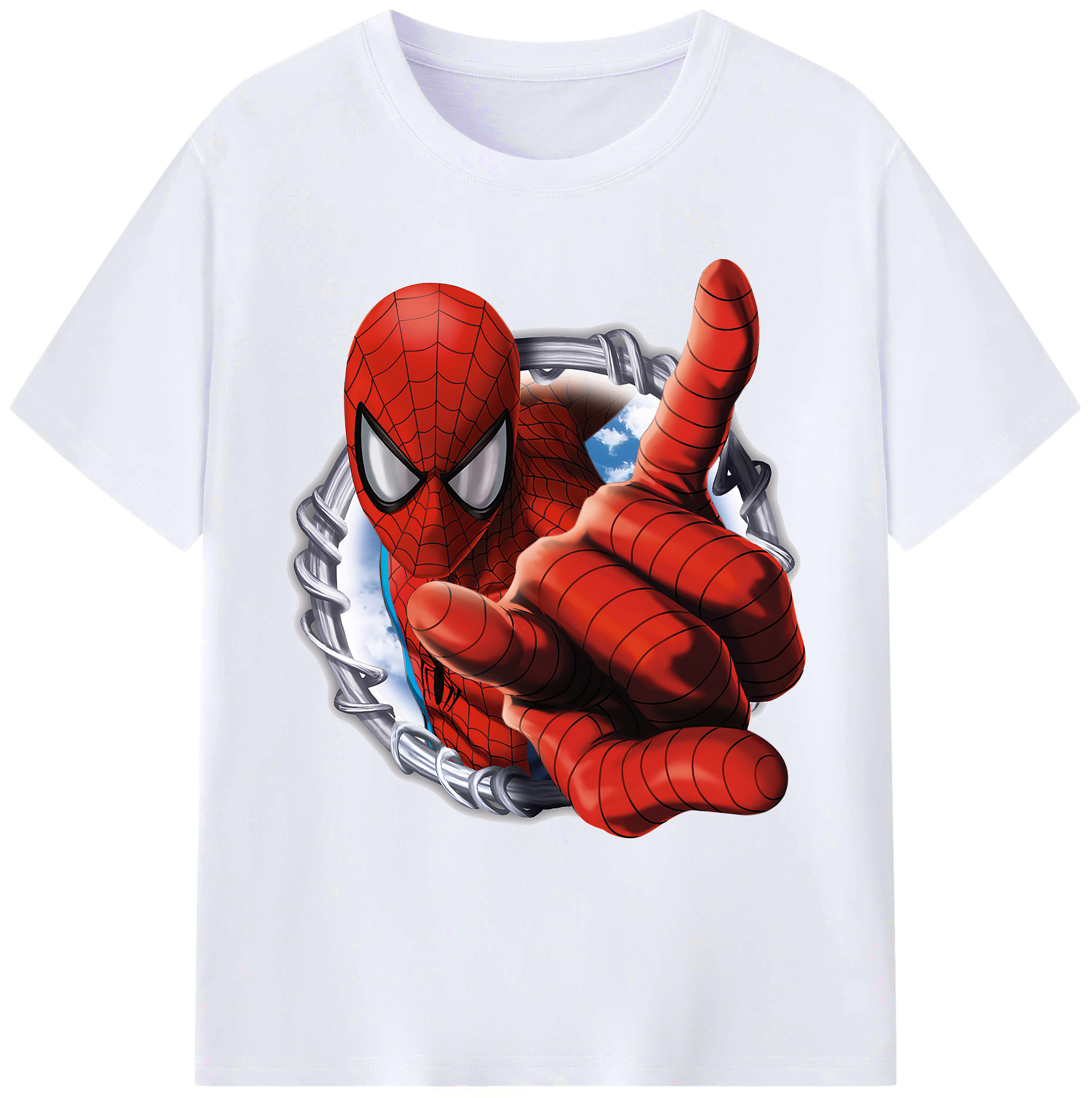 （画像用） Spider Man スパイダーマン 綿100％ メンズ半袖Tシャツ｜肌触りやわらか＆通気性