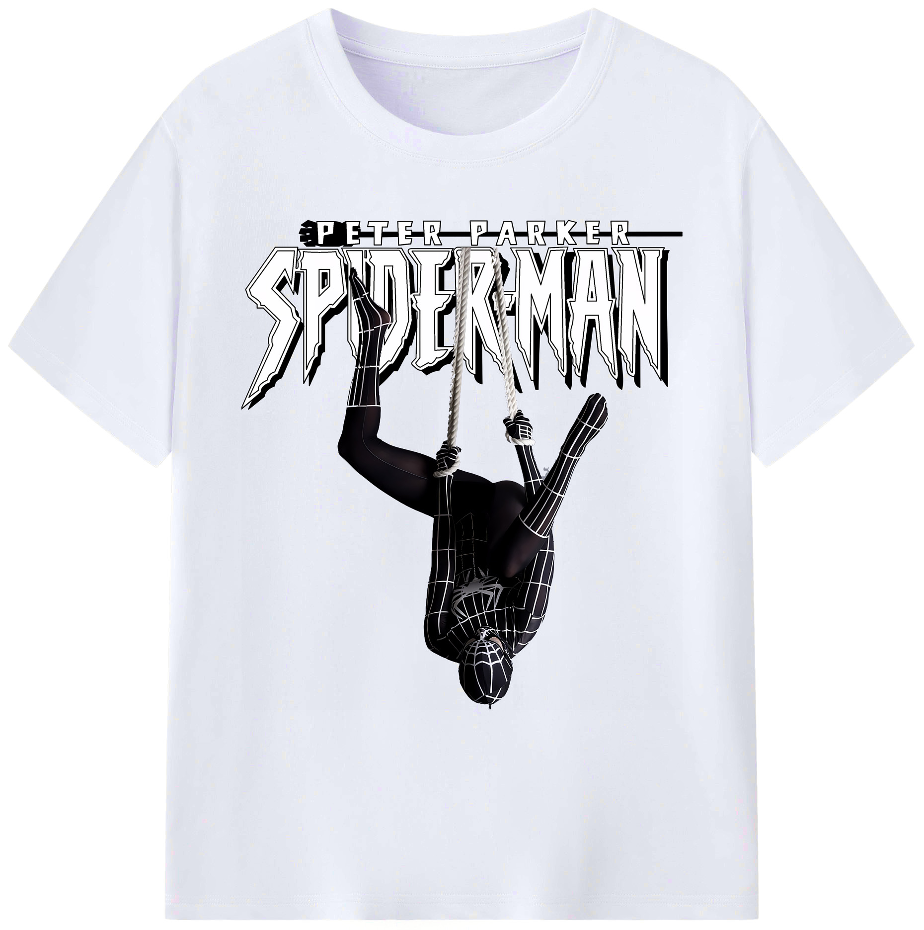 （画像用） Spider Man スパイダーマン 綿100％ メンズ半袖Tシャツ｜肌触りやわらか＆通気性