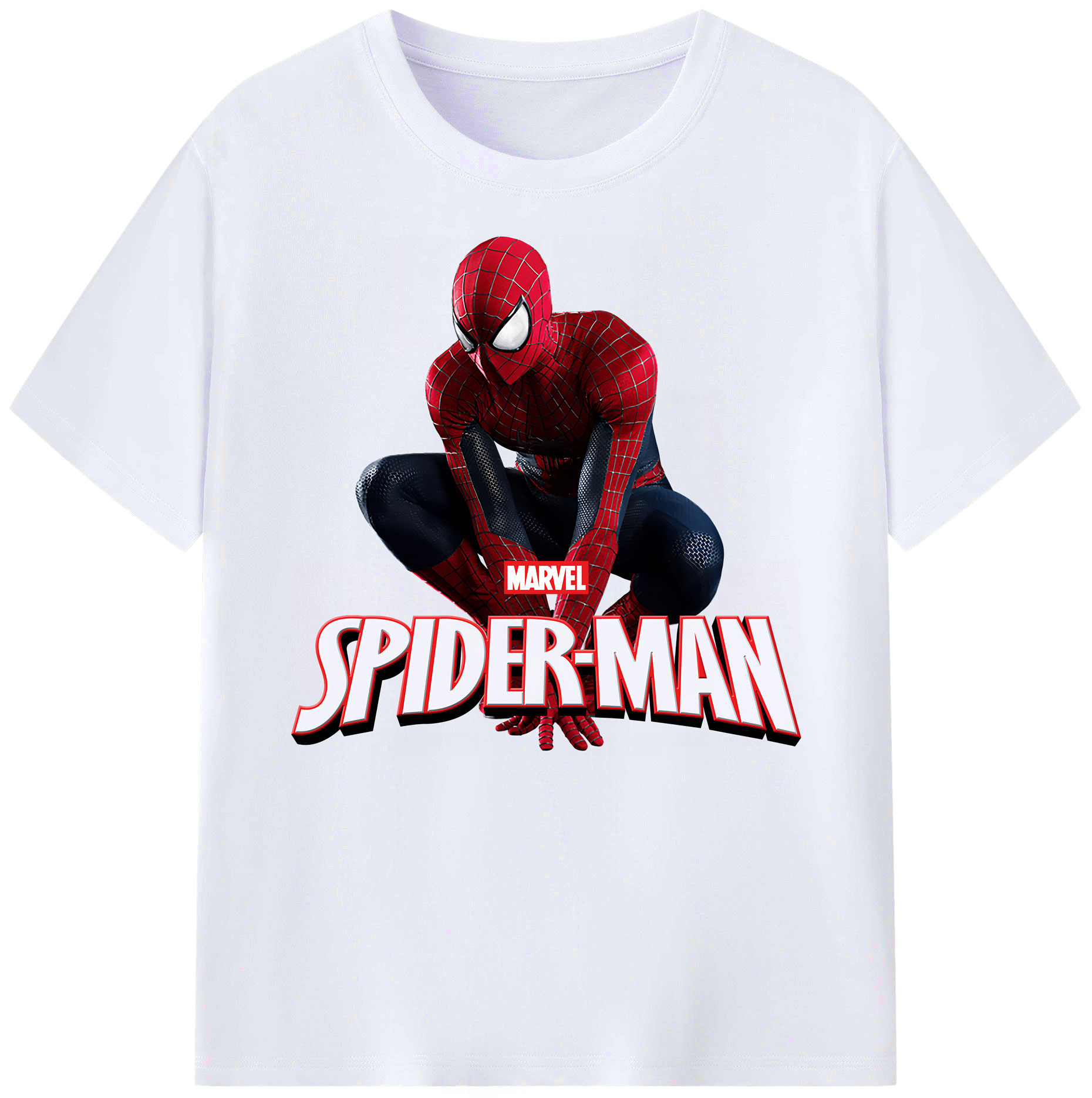 （画像用） Spider Man スパイダーマン 綿100％ メンズ半袖Tシャツ｜肌触りやわらか＆通気性