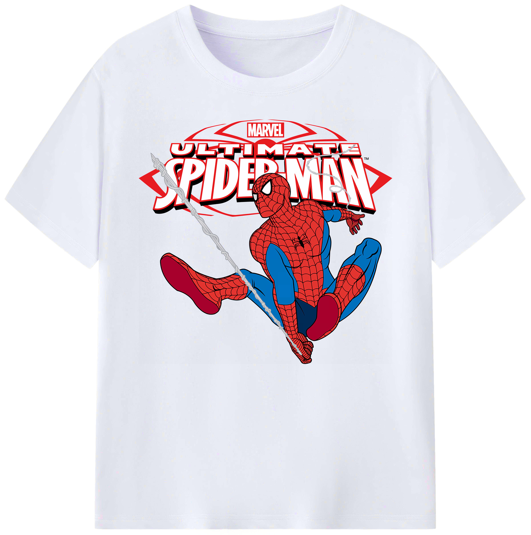 （画像用） Spider Man スパイダーマン 綿100％ メンズ半袖Tシャツ｜肌触りやわらか＆通気性