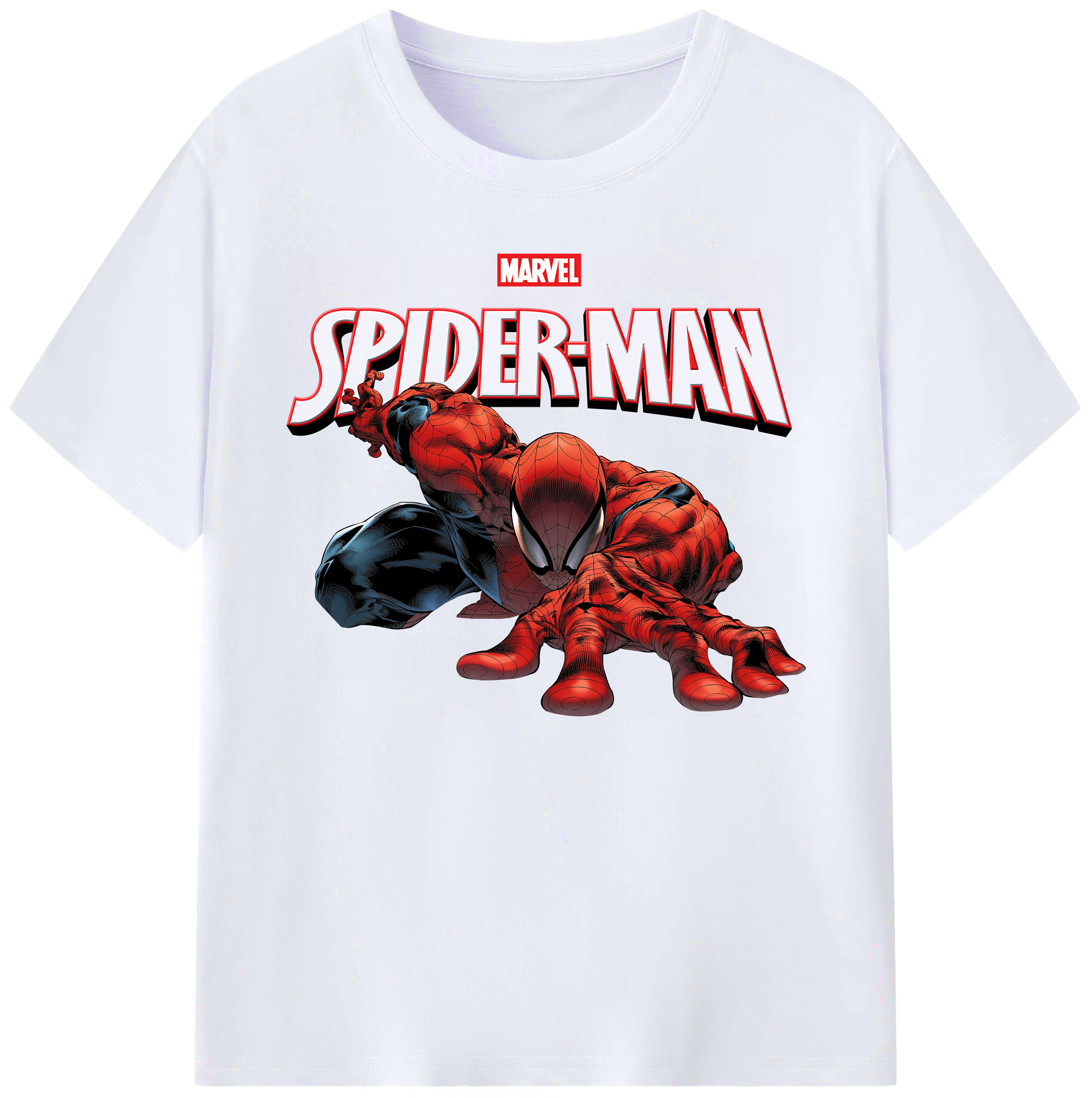 （画像用） Spider Man スパイダーマン 綿100％ メンズ半袖Tシャツ｜肌触りやわらか＆通気性