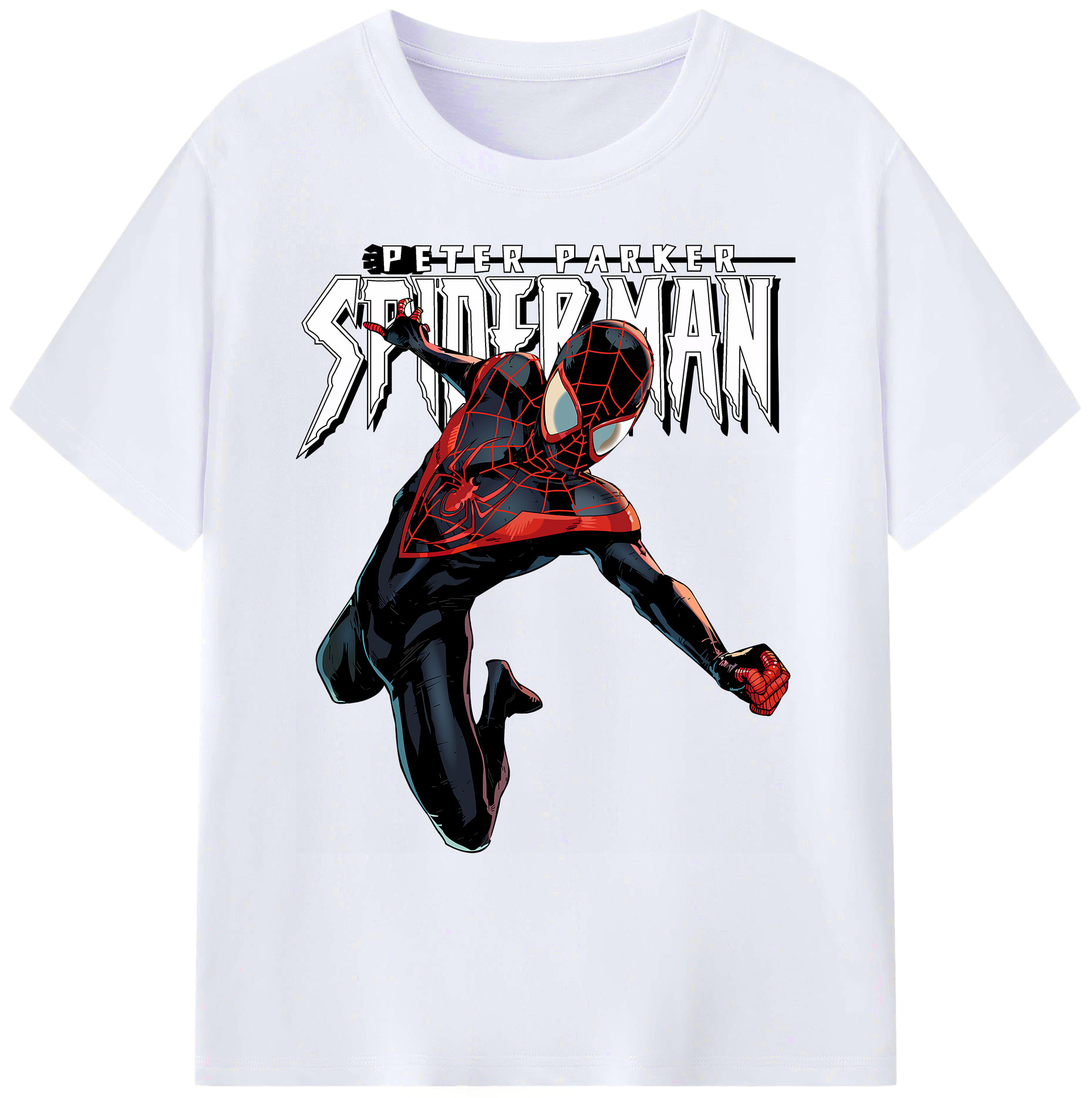 （画像用） Spider Man スパイダーマン 綿100％ メンズ半袖Tシャツ｜肌触りやわらか＆通気性
