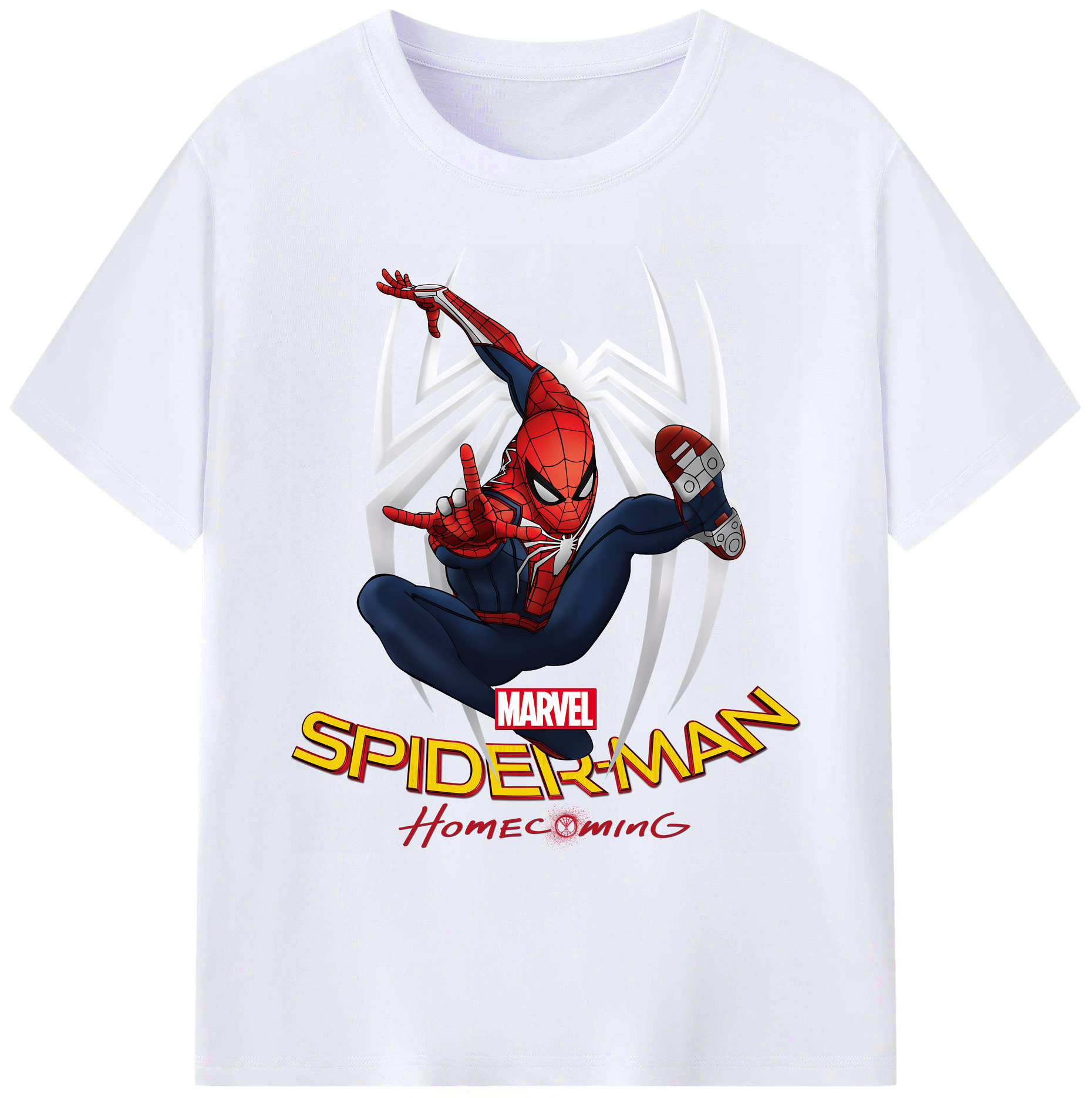 （画像用） Spider Man スパイダーマン 綿100％ メンズ半袖Tシャツ｜肌触りやわらか＆通気性