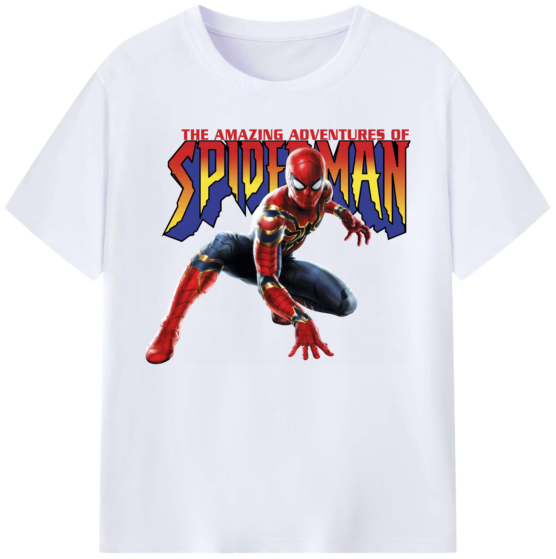 （画像用） Spider Man スパイダーマン 綿100％ メンズ半袖Tシャツ｜肌触りやわらか＆通気性