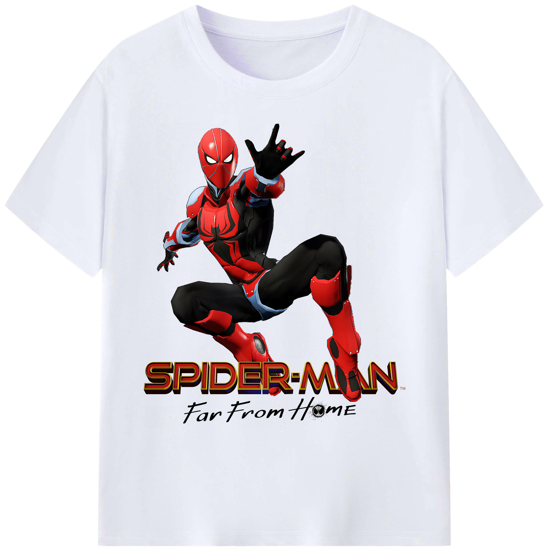 （画像用） Spider Man スパイダーマン 綿100％ メンズ半袖Tシャツ｜肌触りやわらか＆通気性