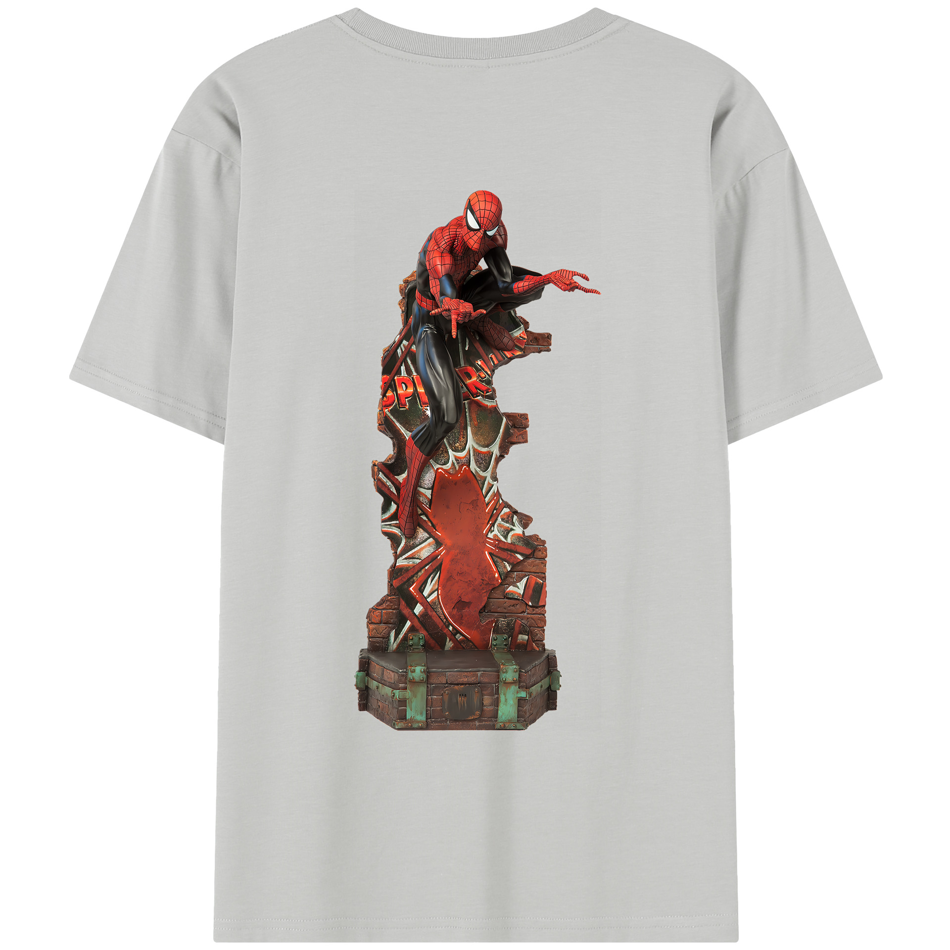 （画像用） Spider Man スパイダーマン レディース半袖Tシャツ(バックプリント)