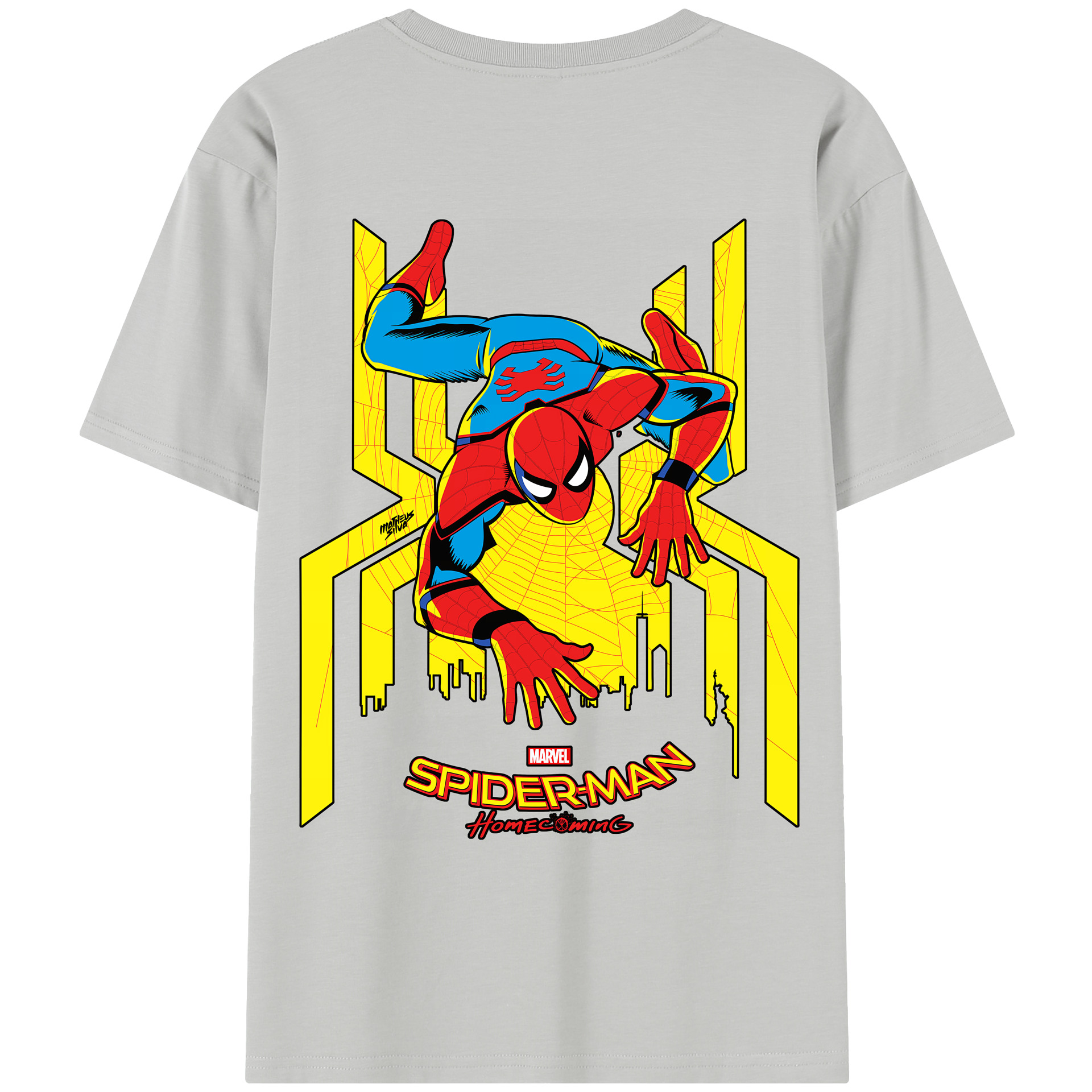 （画像用） Spider Man スパイダーマン レディース半袖Tシャツ(バックプリント)